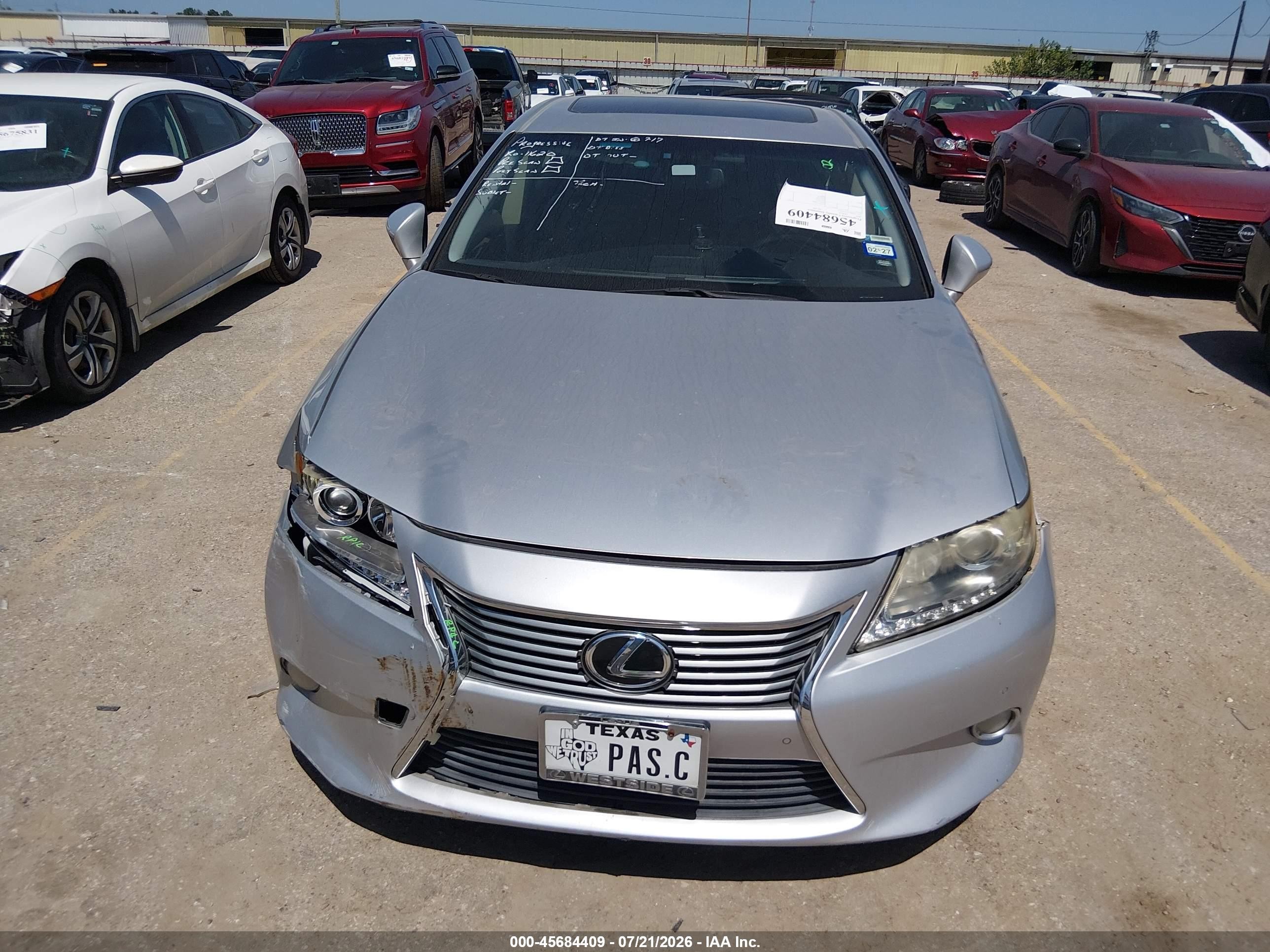 2015 Lexus Es 350   Silver vin: JTHBK1GG5F2210150