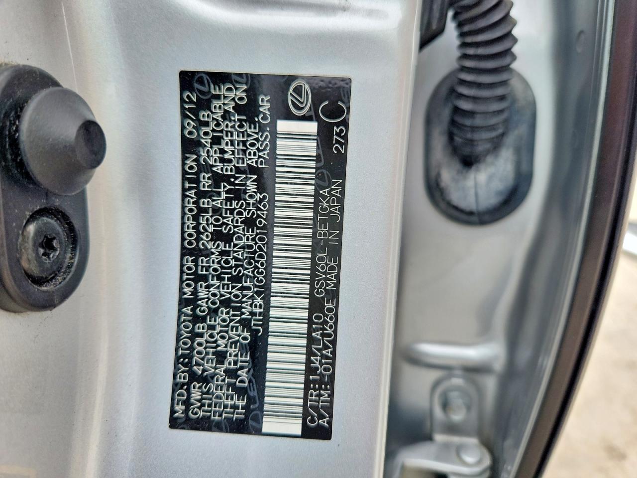 2013 Lexus Es 350 Серебряный vin: JTHBK1GG6D2019463
