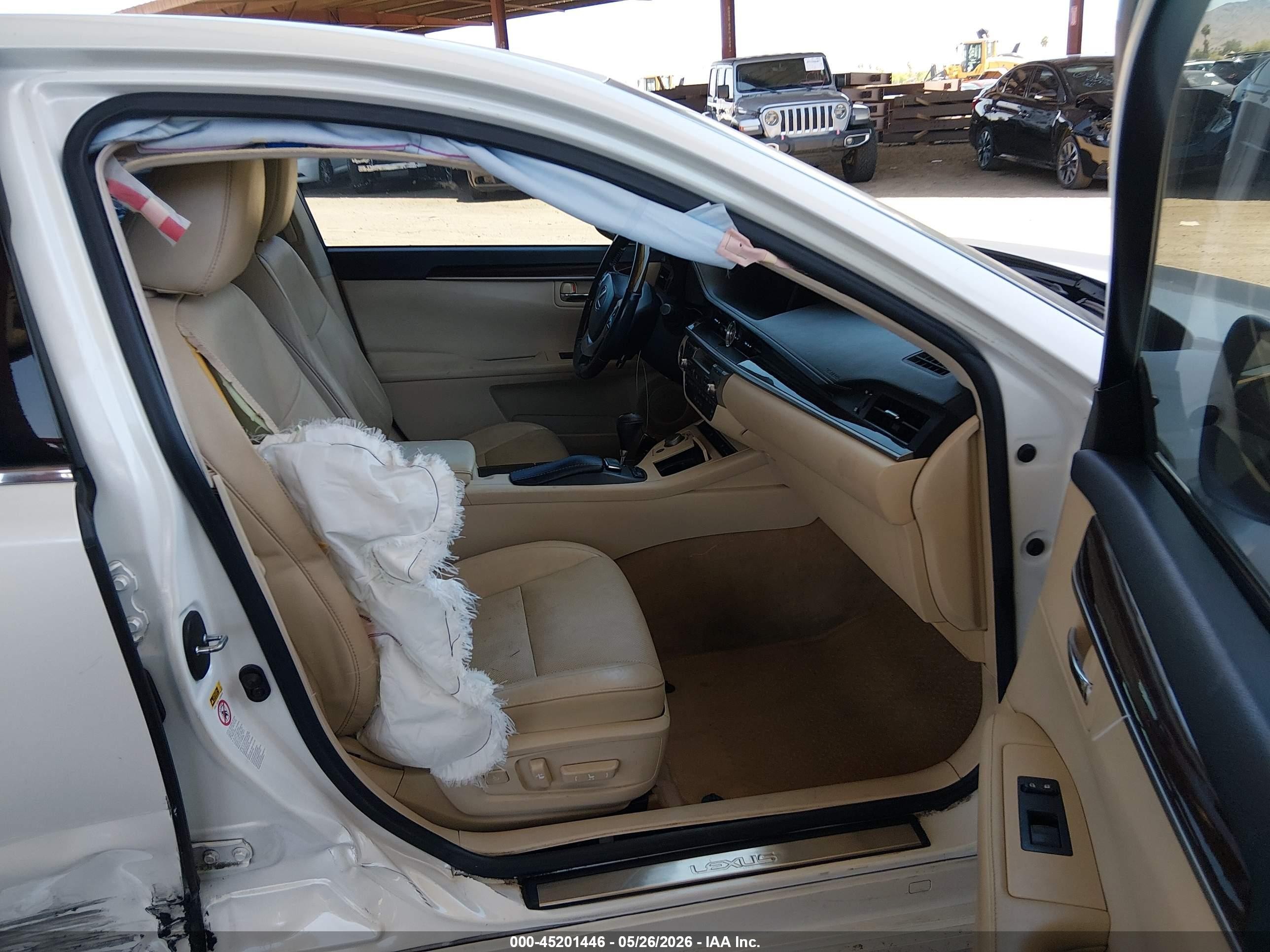 2013 Lexus Es 350 White vin: JTHBK1GG6D2048381