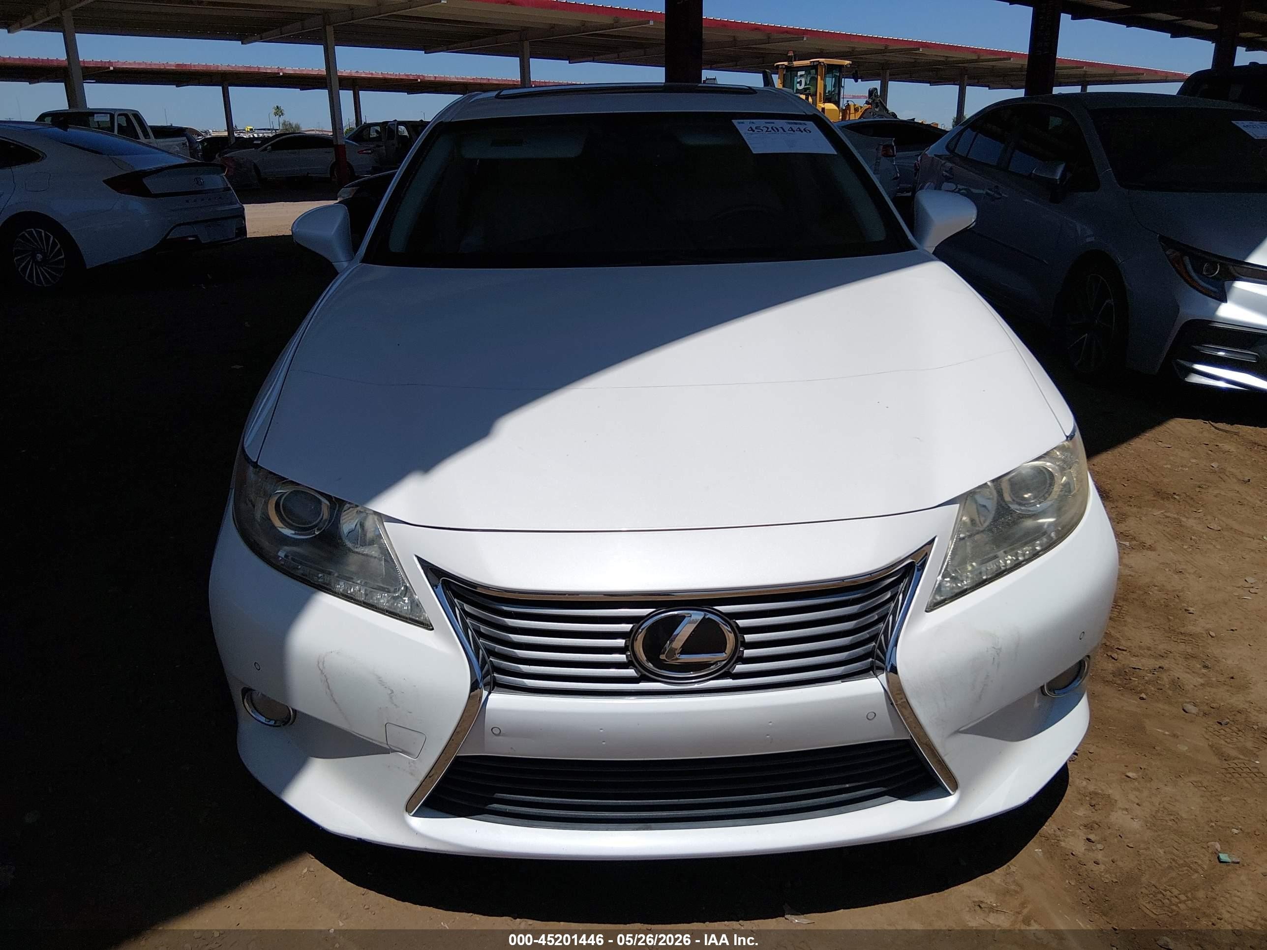 2013 Lexus Es 350 White vin: JTHBK1GG6D2048381