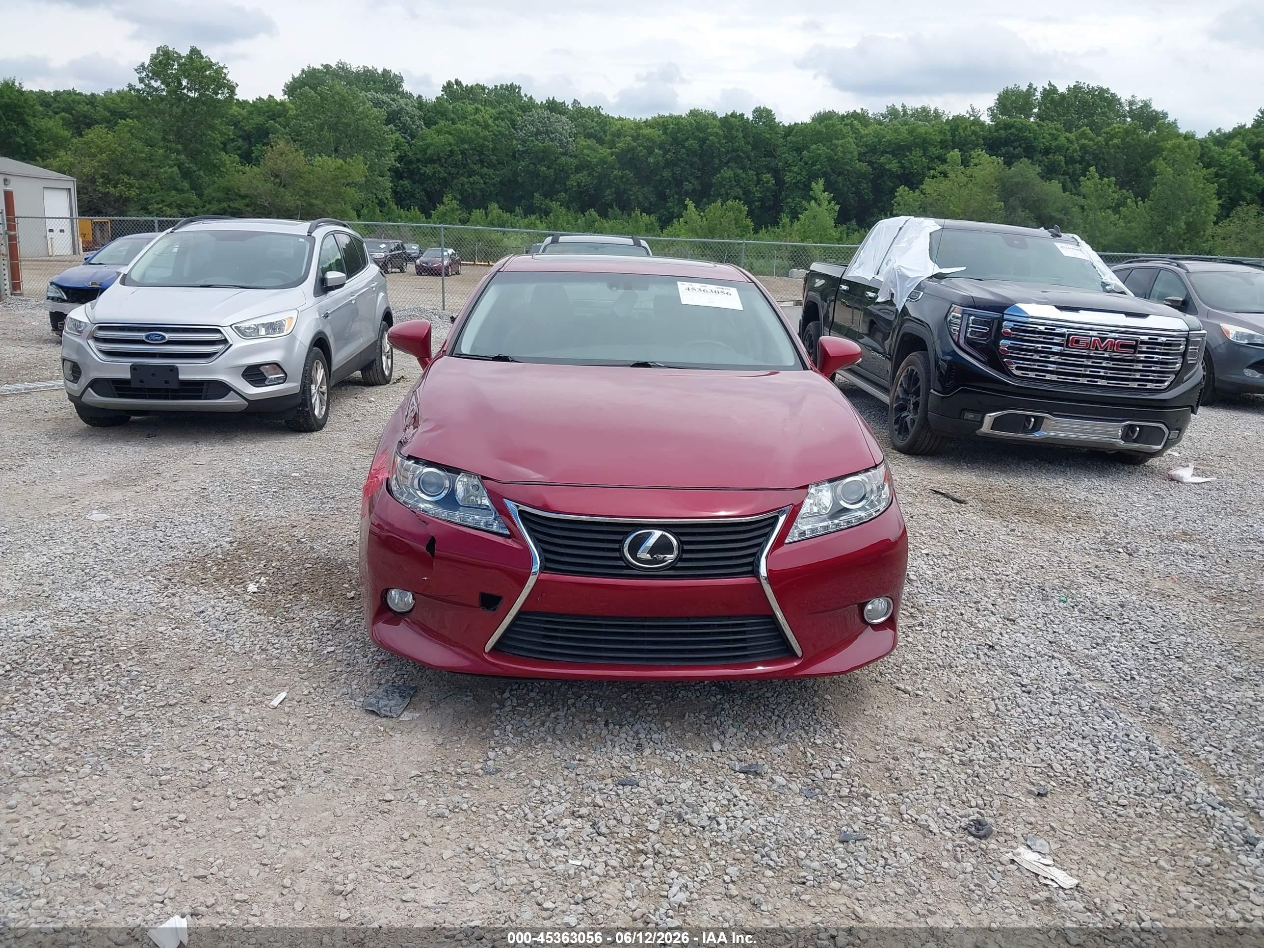 2013 Lexus Es 350   Red vin: JTHBK1GG6D2073796