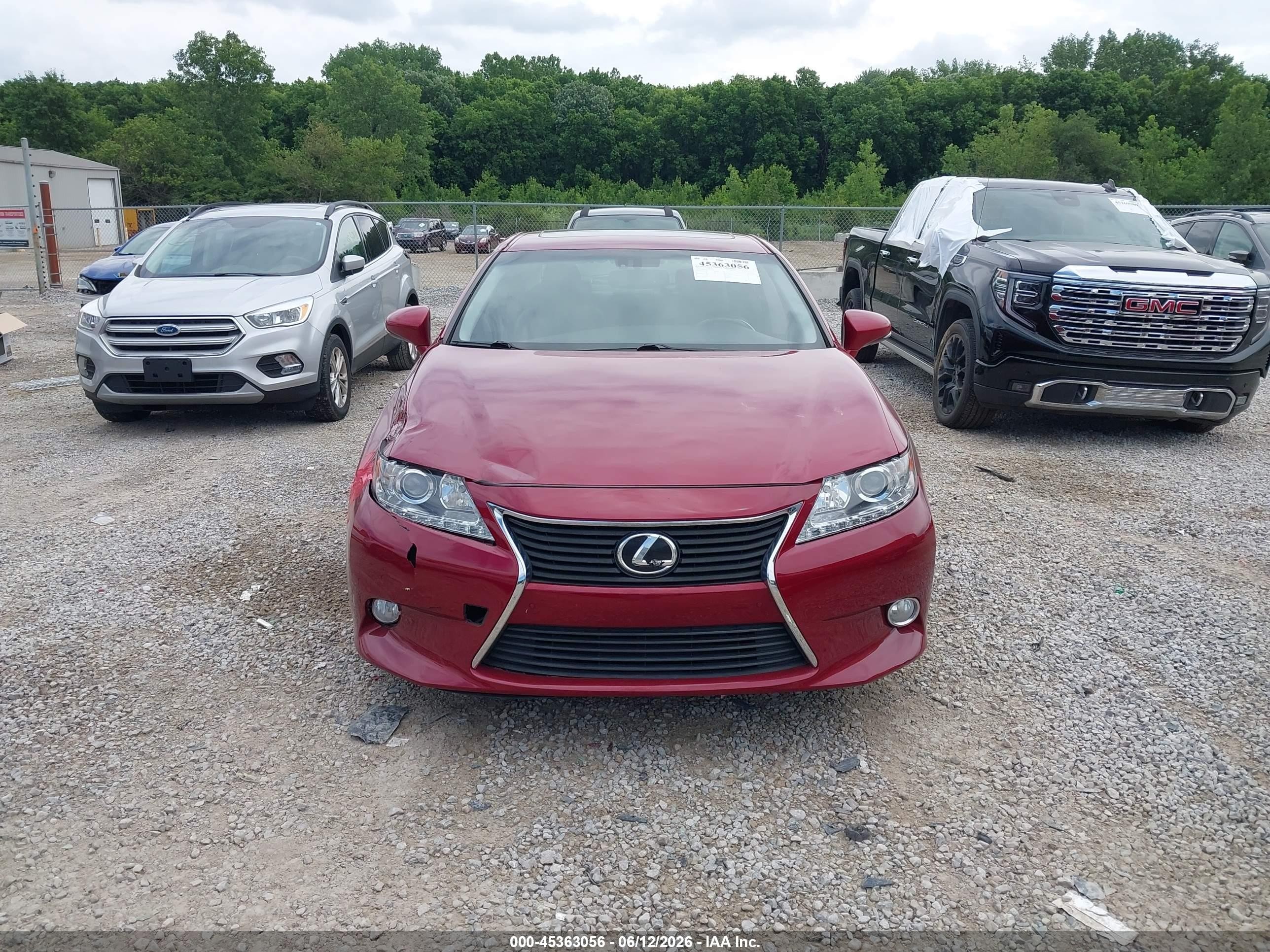 2013 Lexus Es 350   Red vin: JTHBK1GG6D2073796