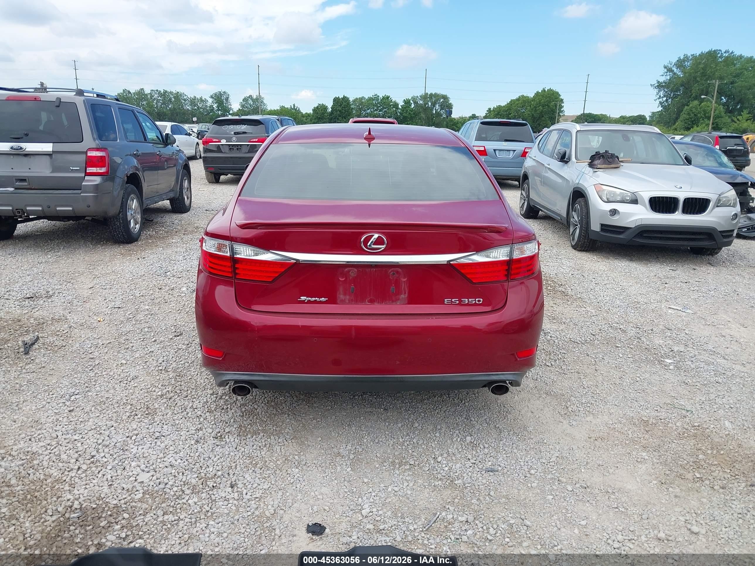 2013 Lexus Es 350   Red vin: JTHBK1GG6D2073796