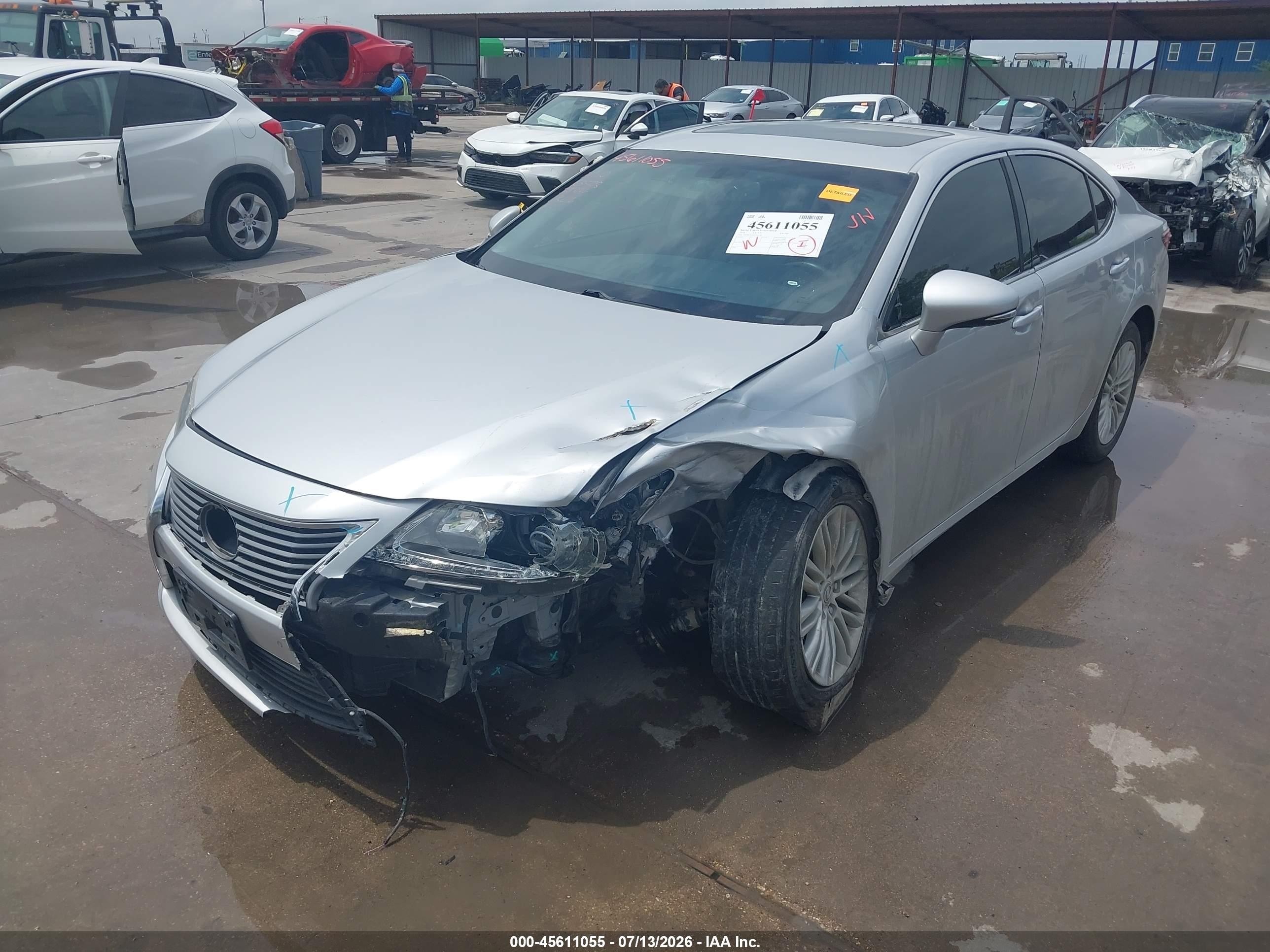 2014 Lexus Es 350   Серебряный vin: JTHBK1GG6E2103381