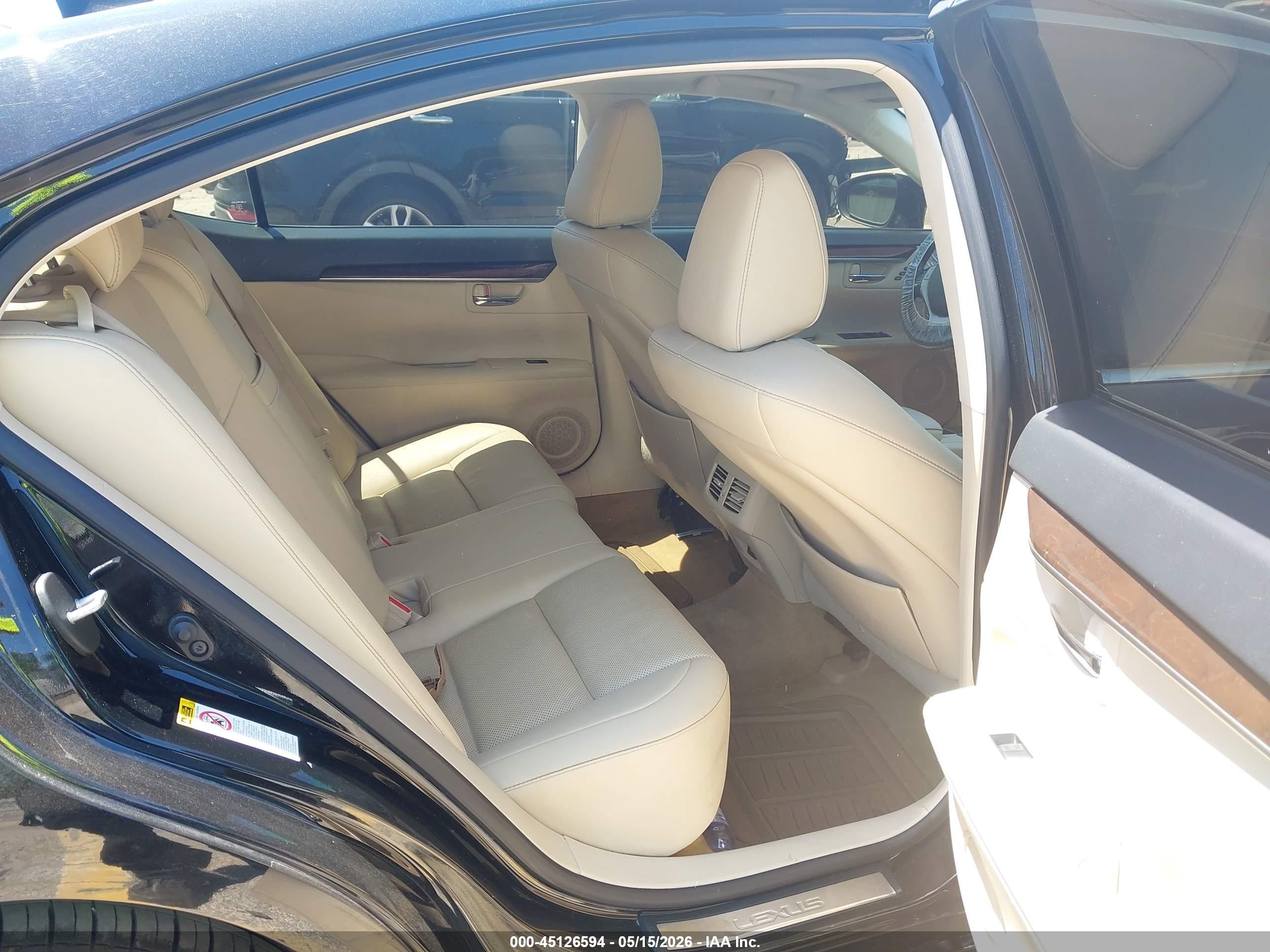 2015 Lexus Es 350   Black vin: JTHBK1GG6F2195819