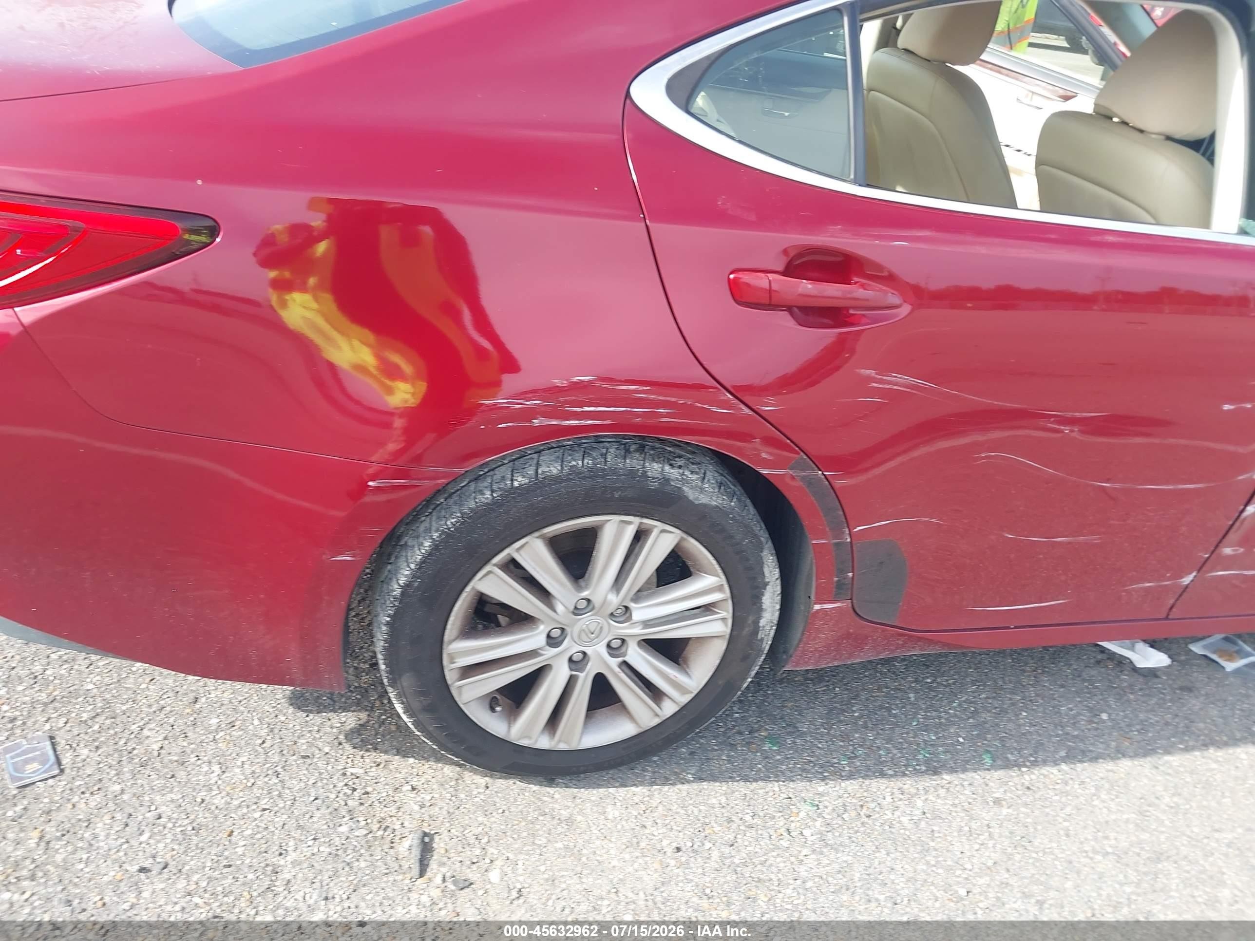 2015 Lexus Es 350   Red vin: JTHBK1GG6F2206110