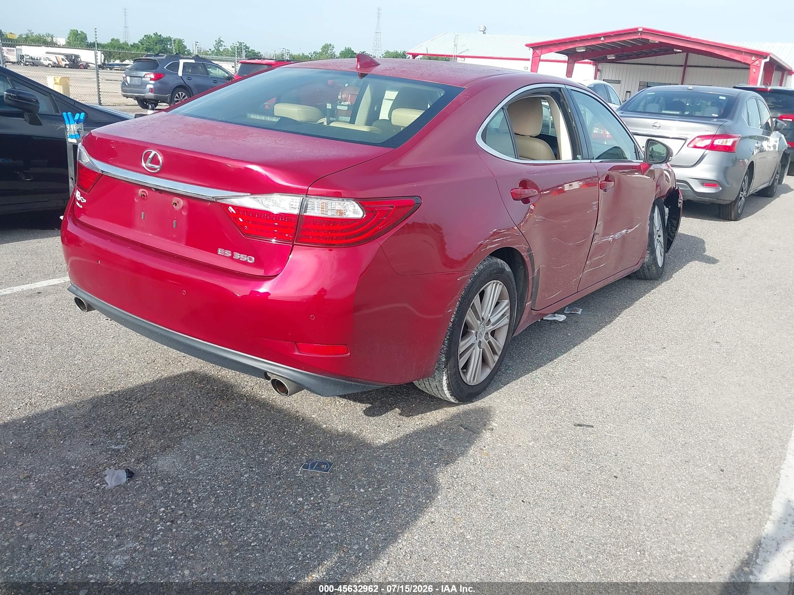 2015 Lexus Es 350   Red vin: JTHBK1GG6F2206110