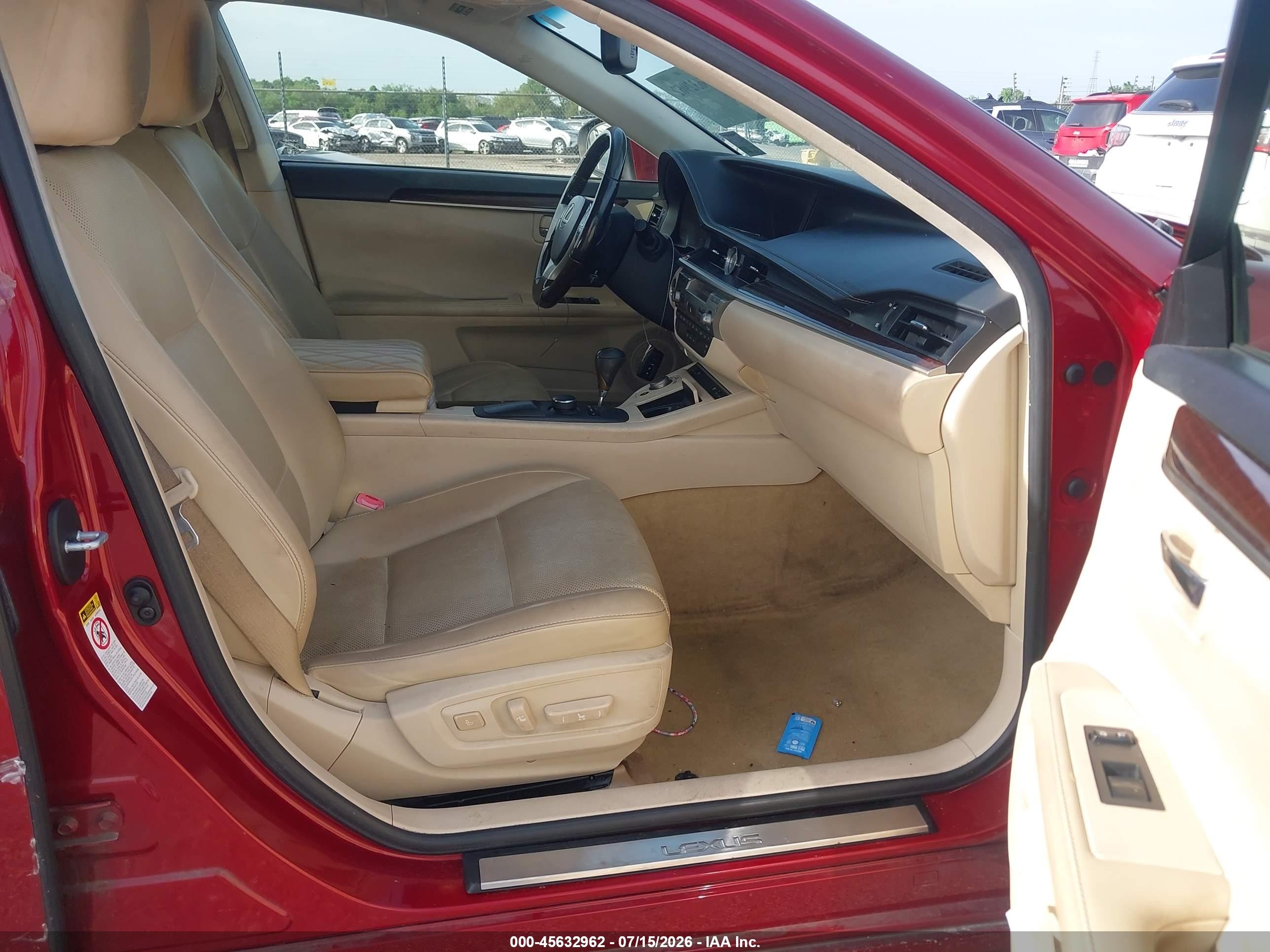 2015 Lexus Es 350   Red vin: JTHBK1GG6F2206110
