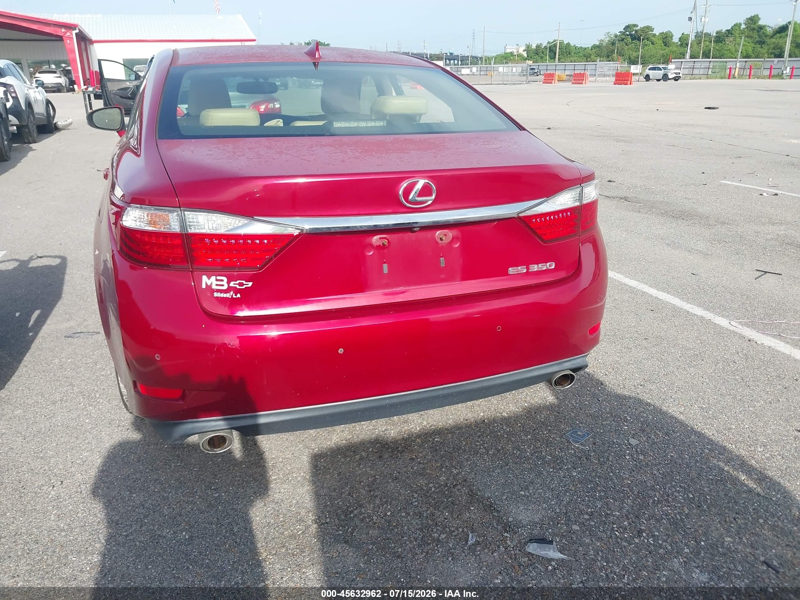 2015 Lexus Es 350   Red vin: JTHBK1GG6F2206110