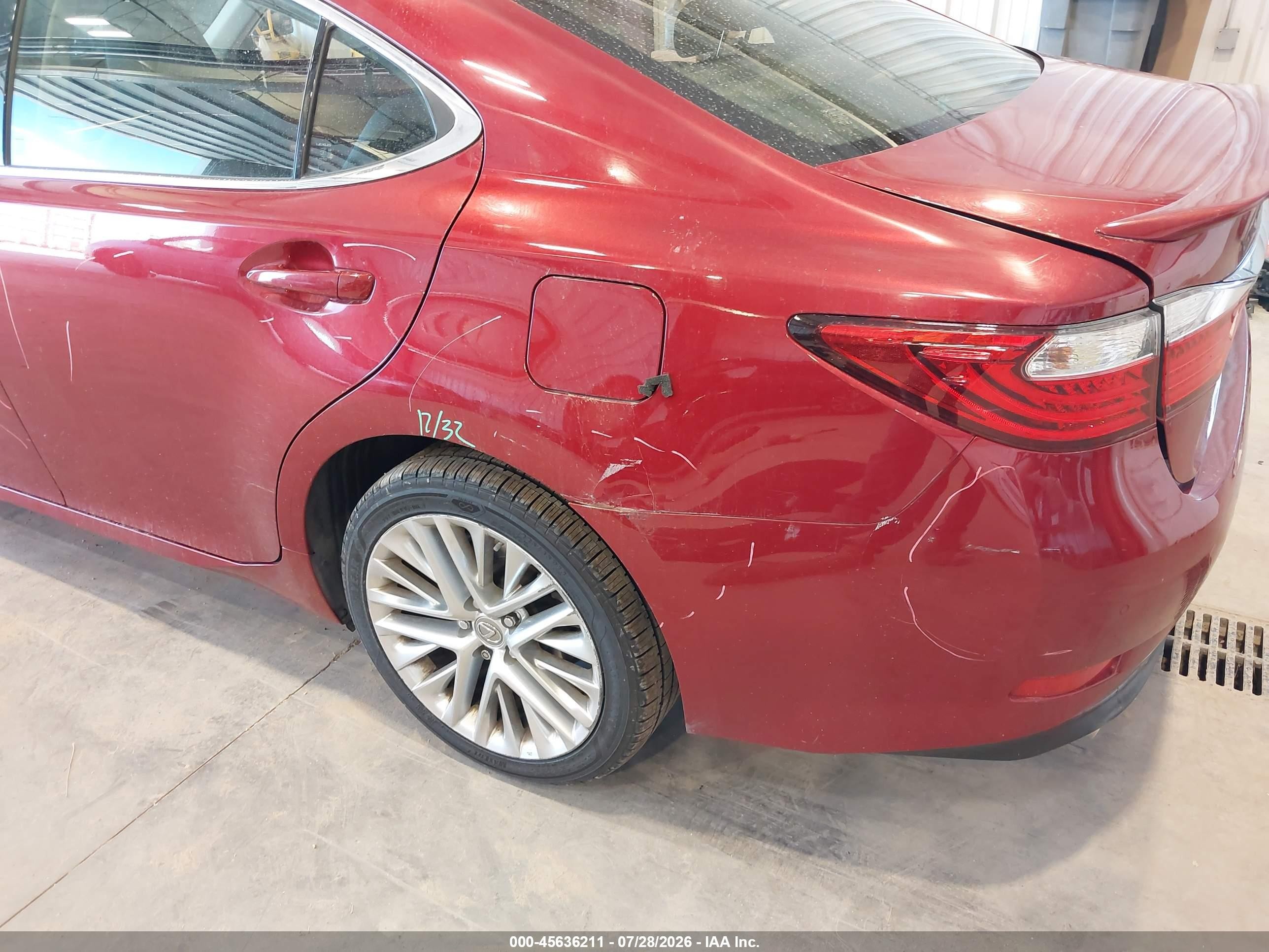 2015 Lexus Es 350   Red vin: JTHBK1GG6F2207838