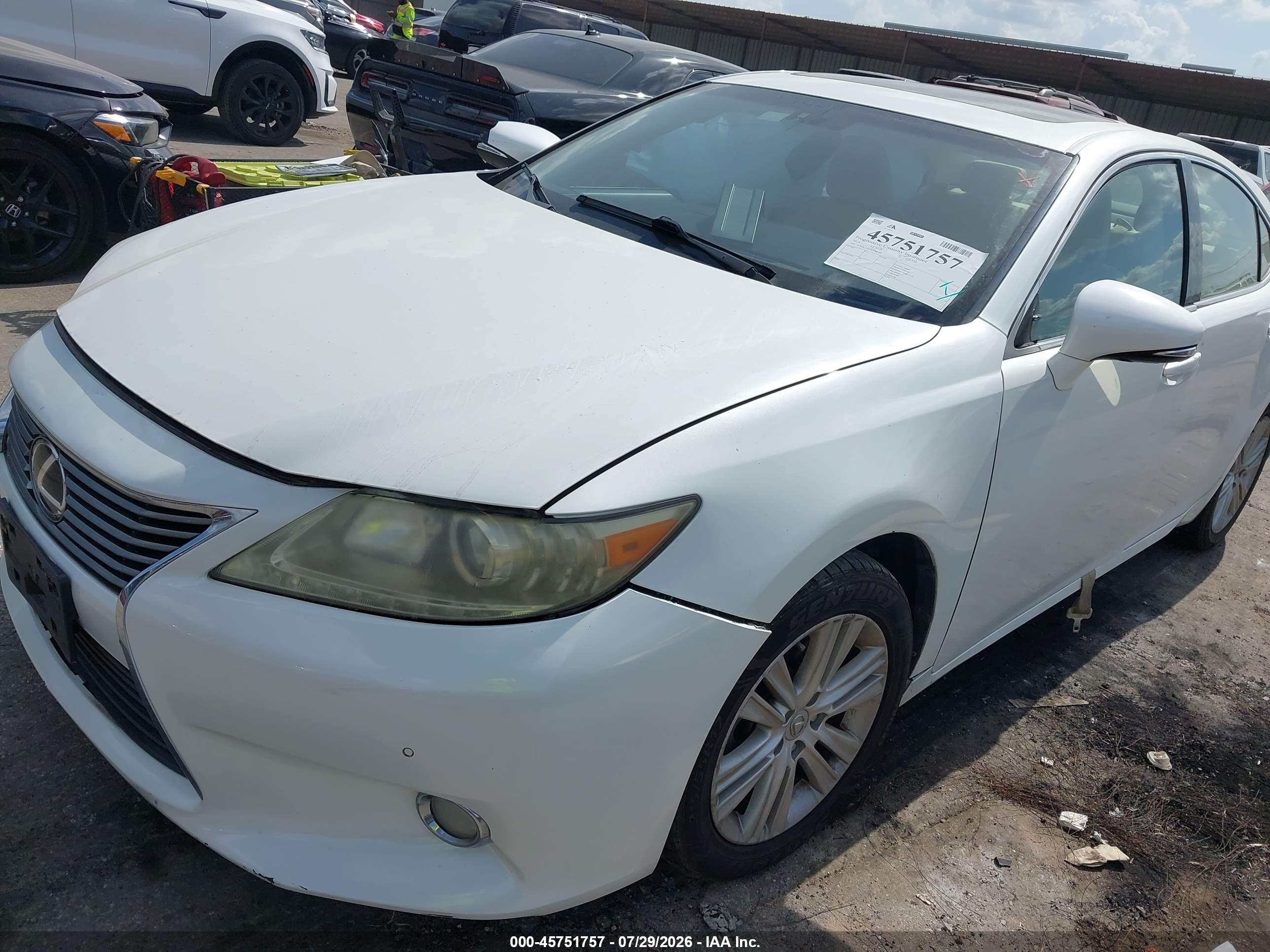 2014 Lexus Es 350 Белый vin: JTHBK1GG7E2086400