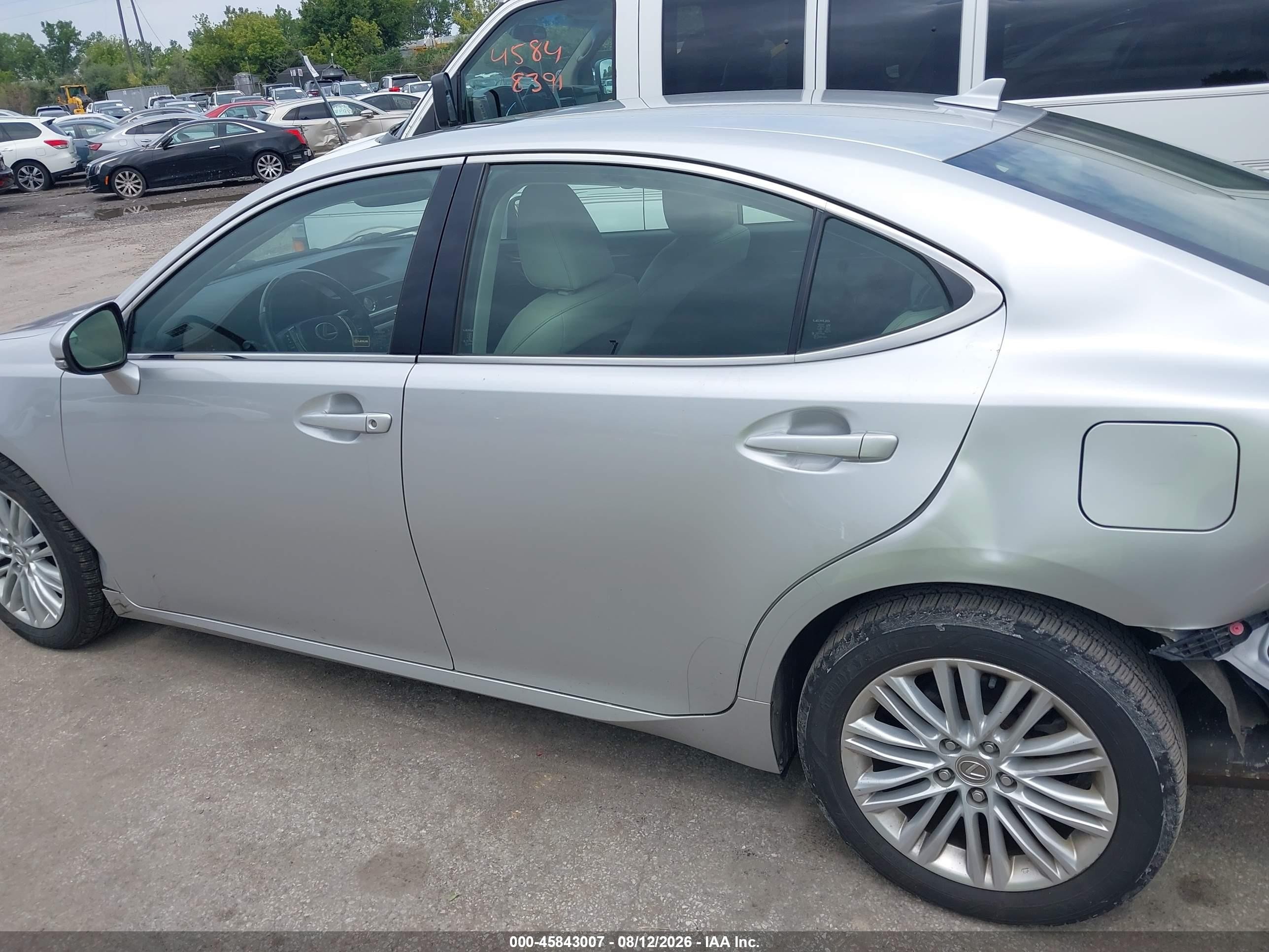 2014 Lexus Es 350   Silver vin: JTHBK1GG7E2090723