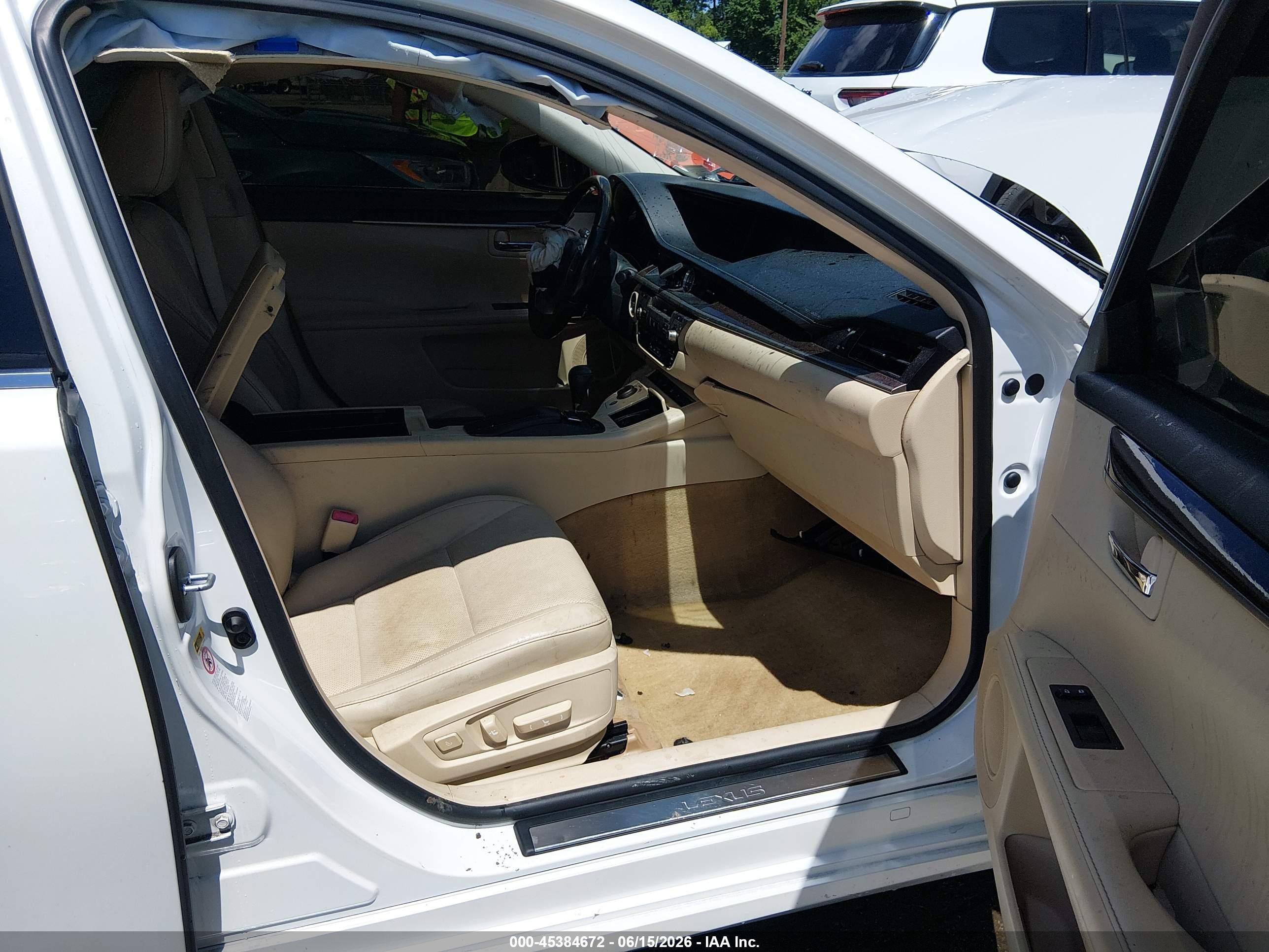 2014 Lexus Es 350   White vin: JTHBK1GG7E2134753