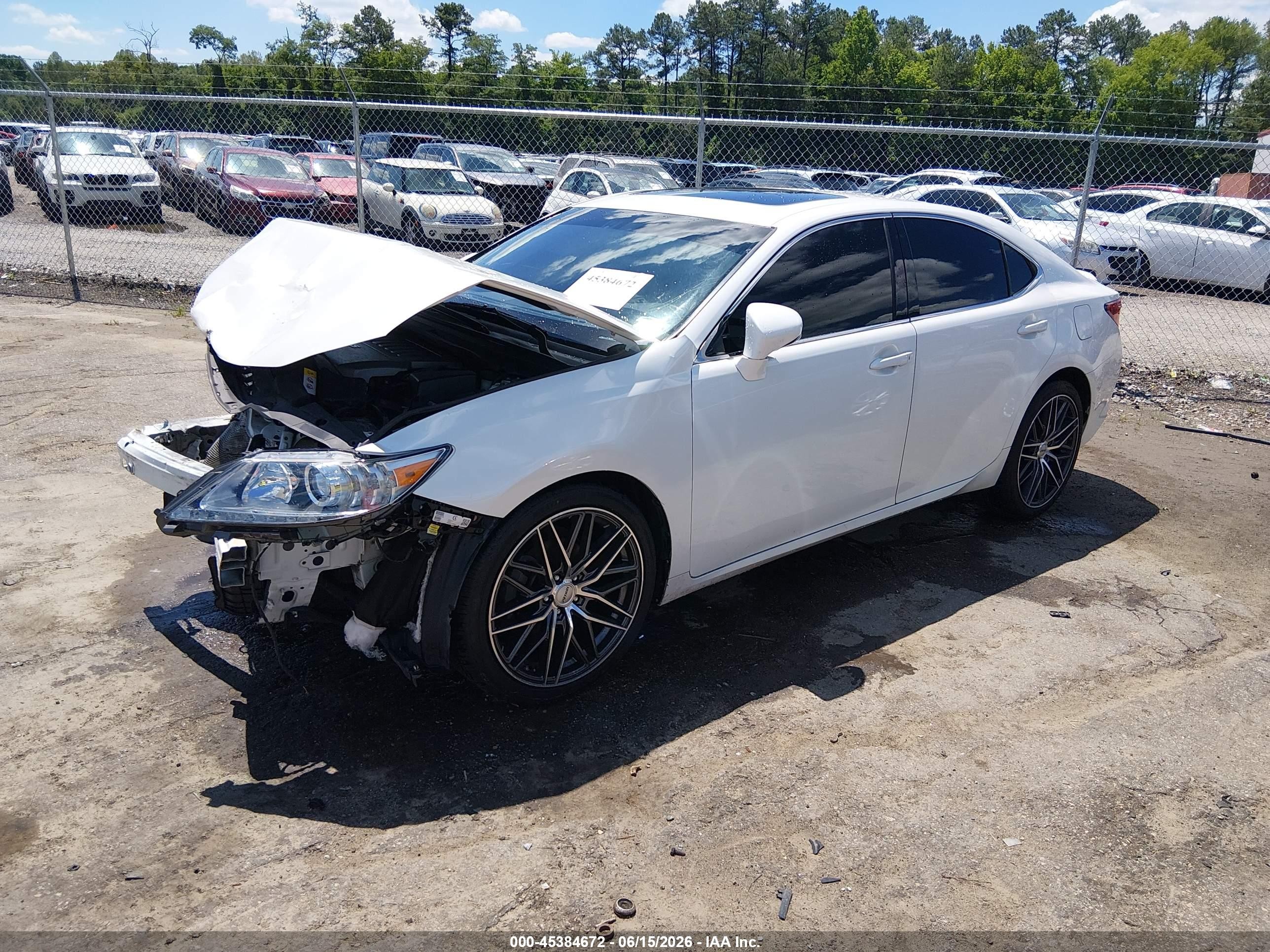 2014 Lexus Es 350   White vin: JTHBK1GG7E2134753
