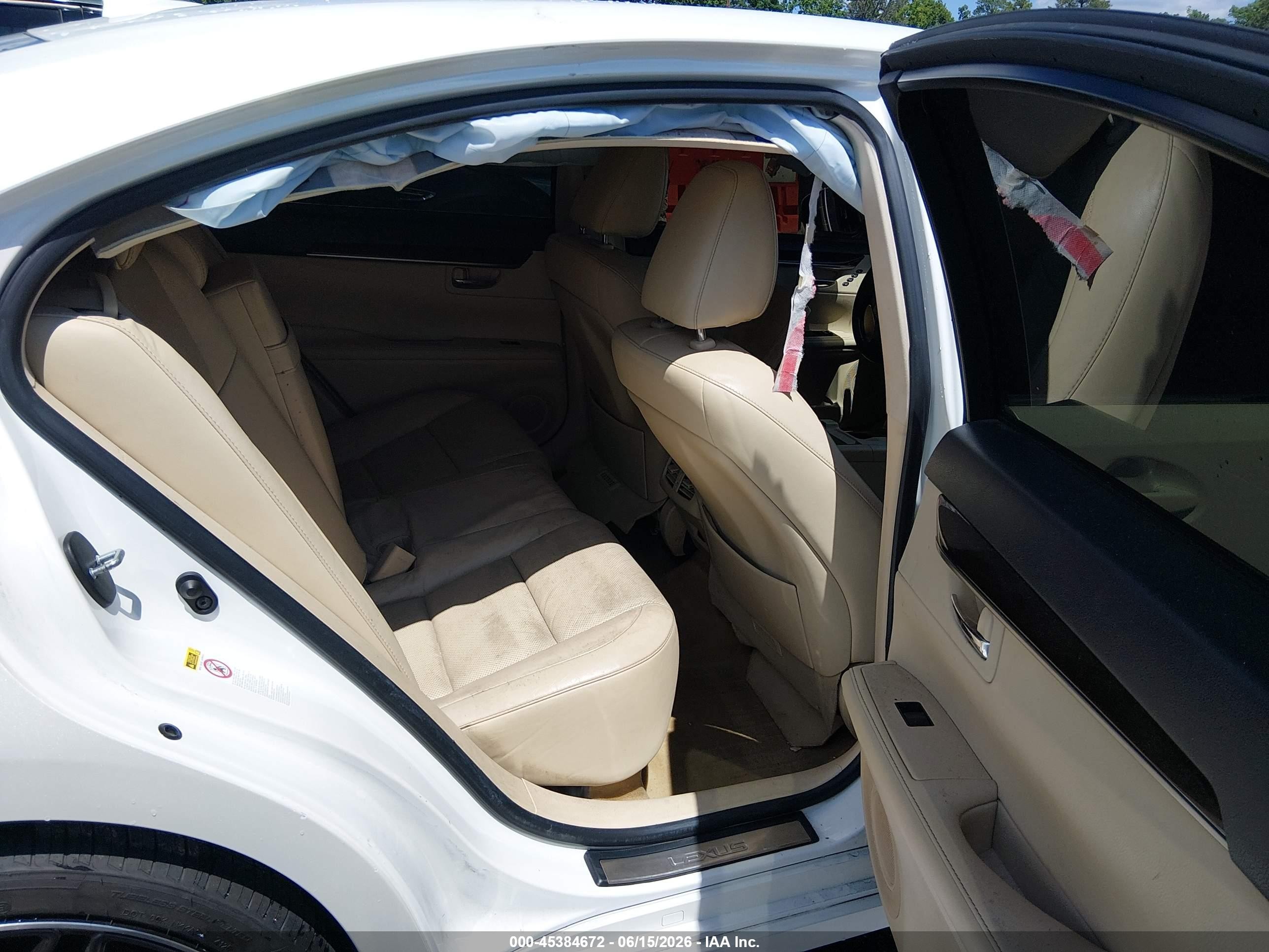 2014 Lexus Es 350   White vin: JTHBK1GG7E2134753