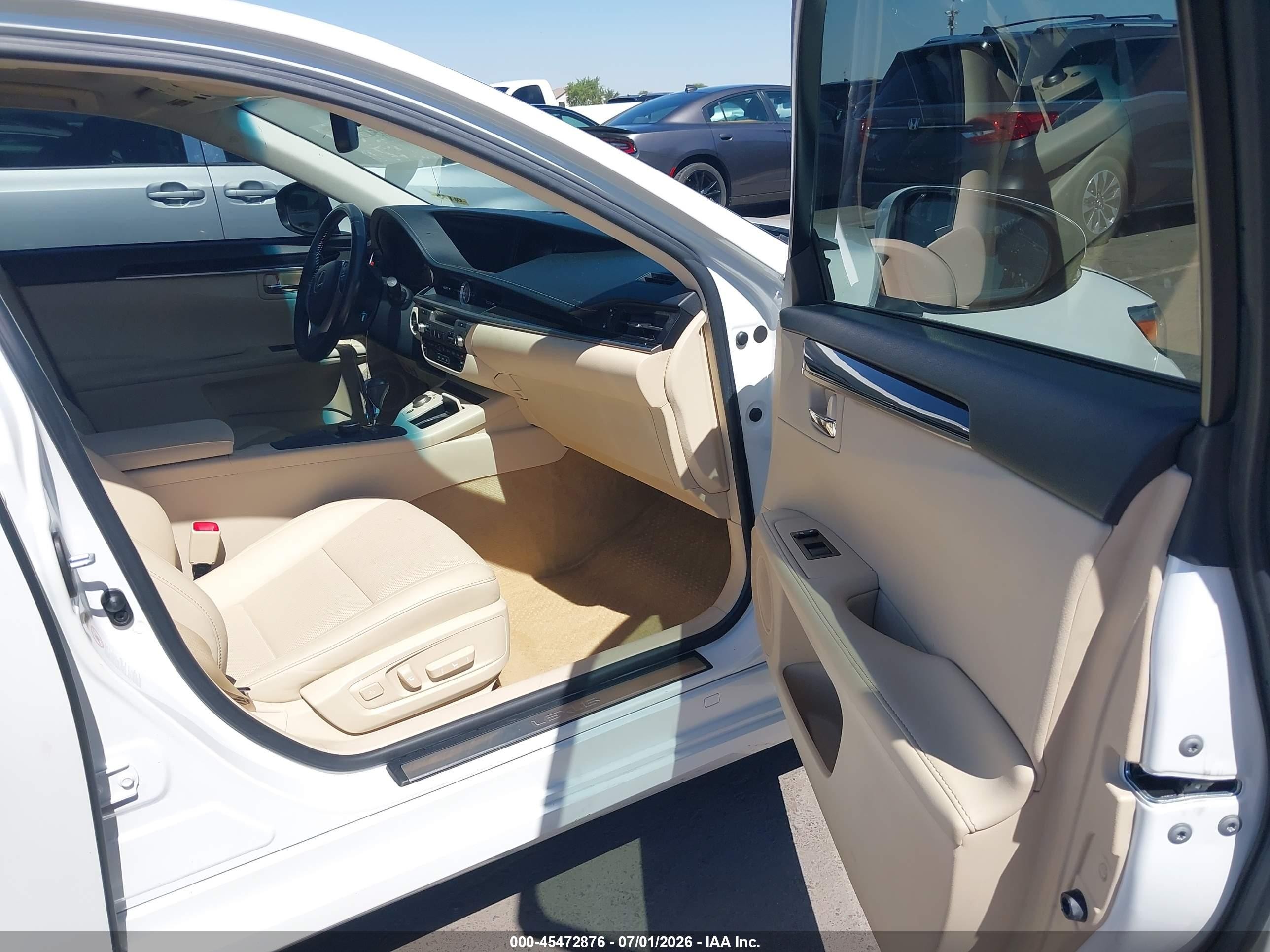 2015 Lexus Es 350 White vin: JTHBK1GG7F2165194