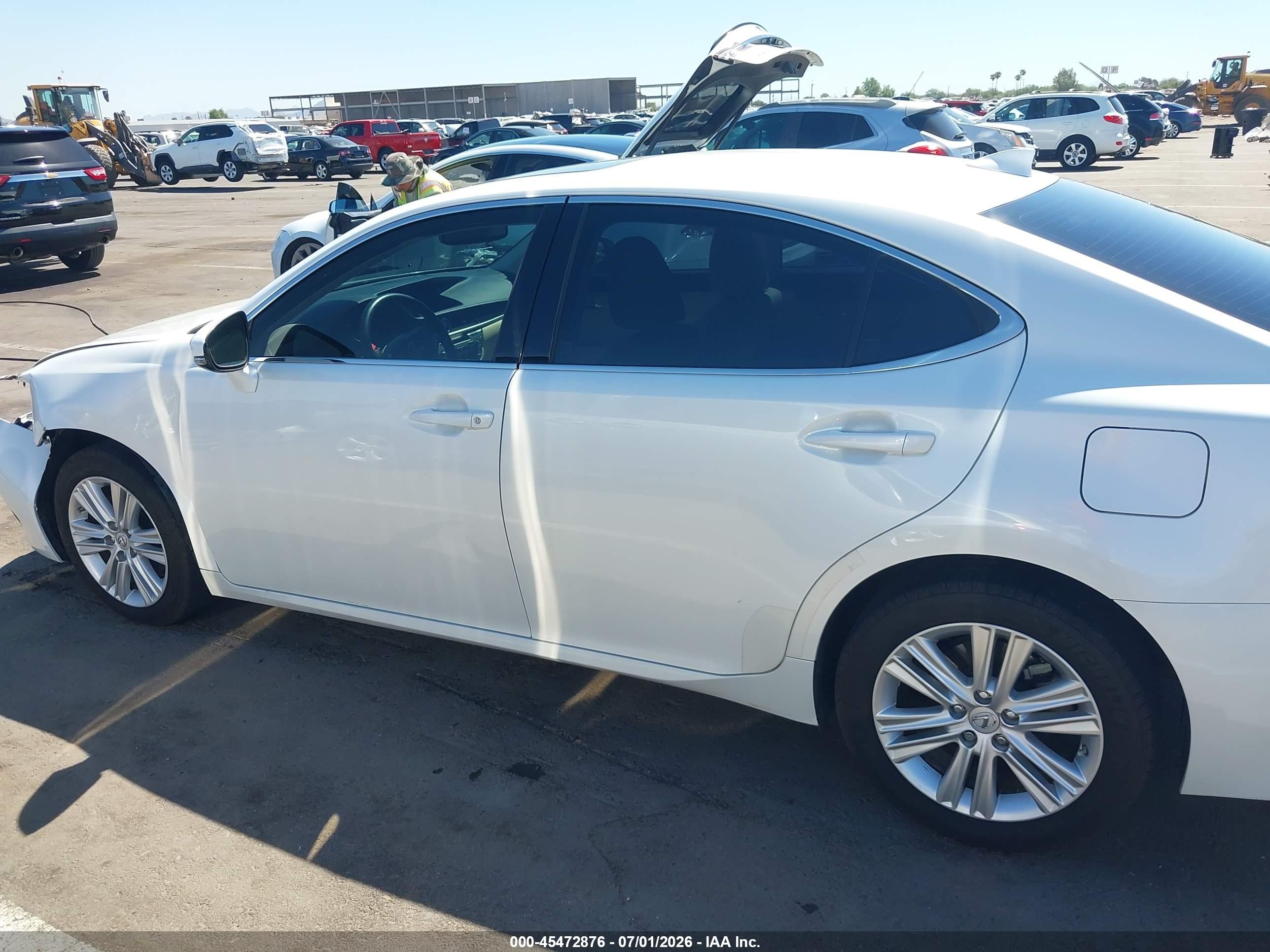 2015 Lexus Es 350 White vin: JTHBK1GG7F2165194