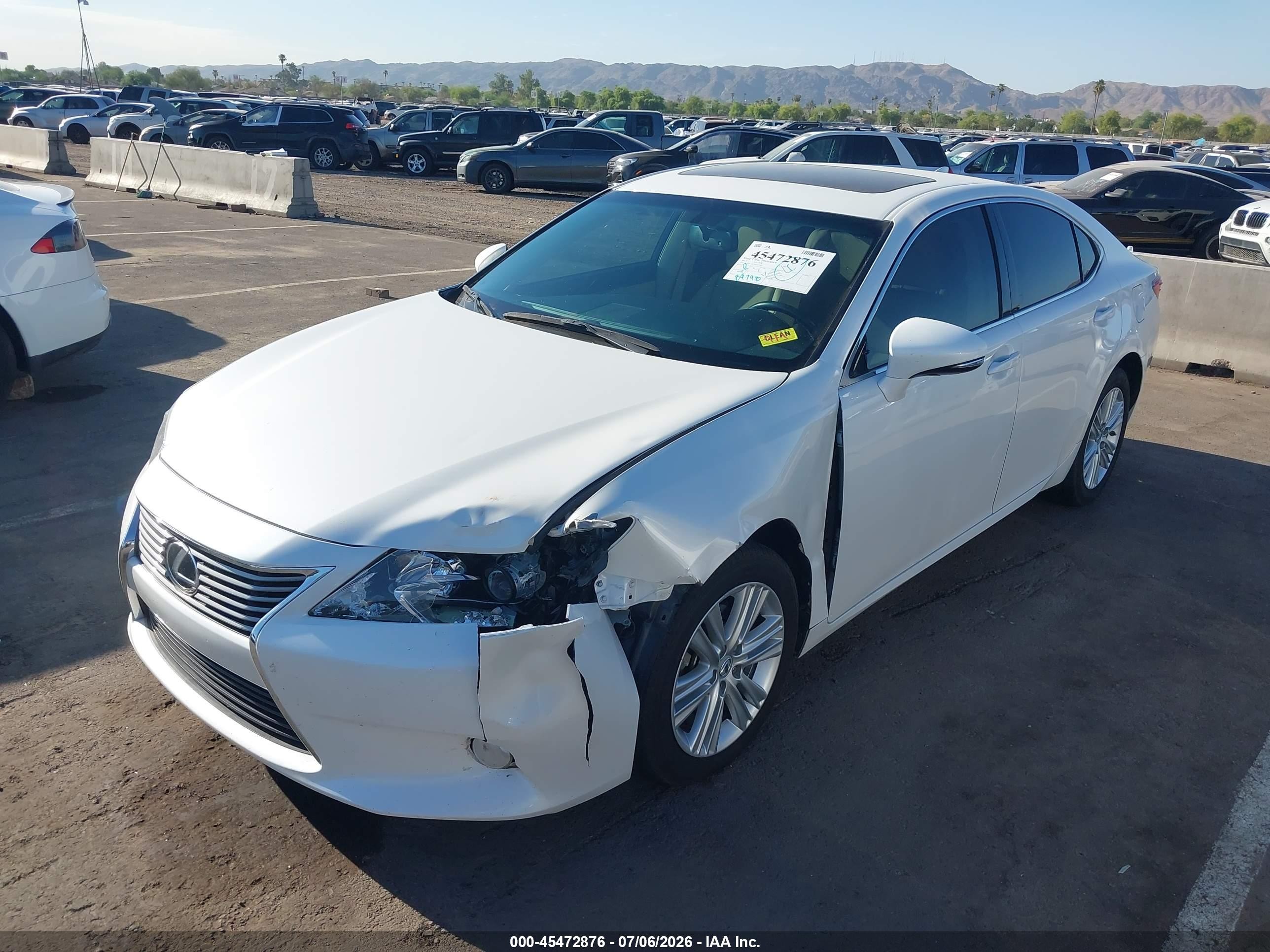 2015 Lexus Es 350 White vin: JTHBK1GG7F2165194