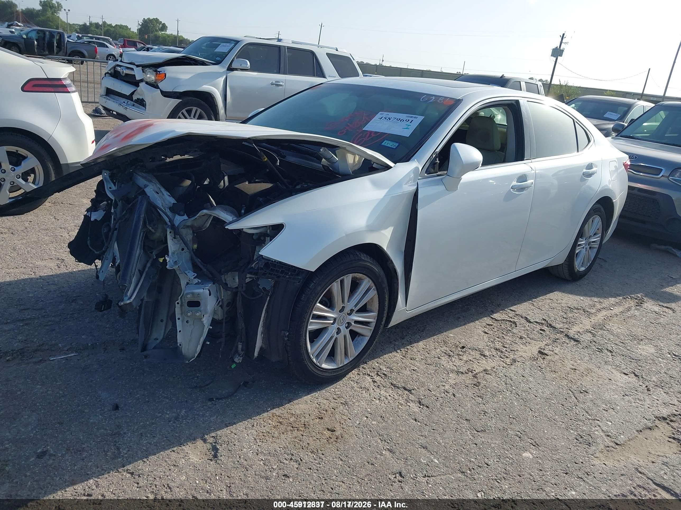 2013 Lexus Es 350 White vin: JTHBK1GG8D2036281