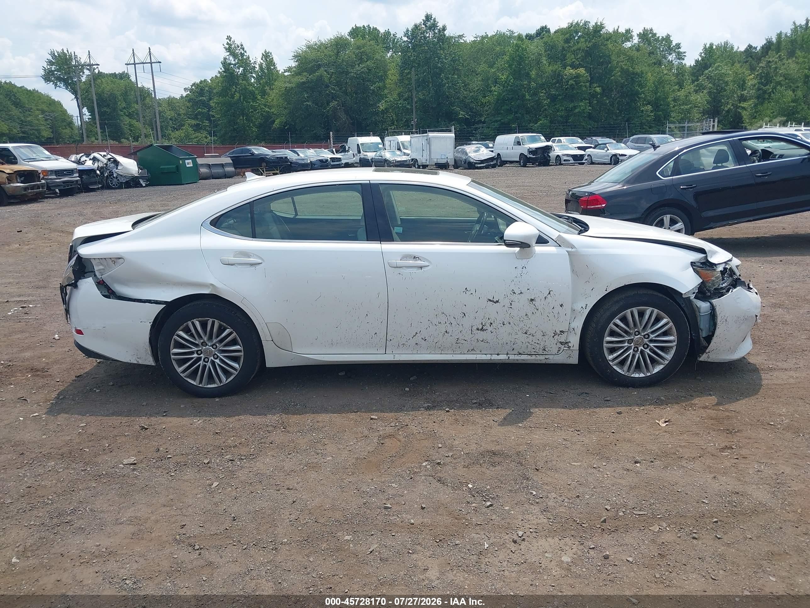 2013 Lexus Es 350   White vin: JTHBK1GG8D2079132