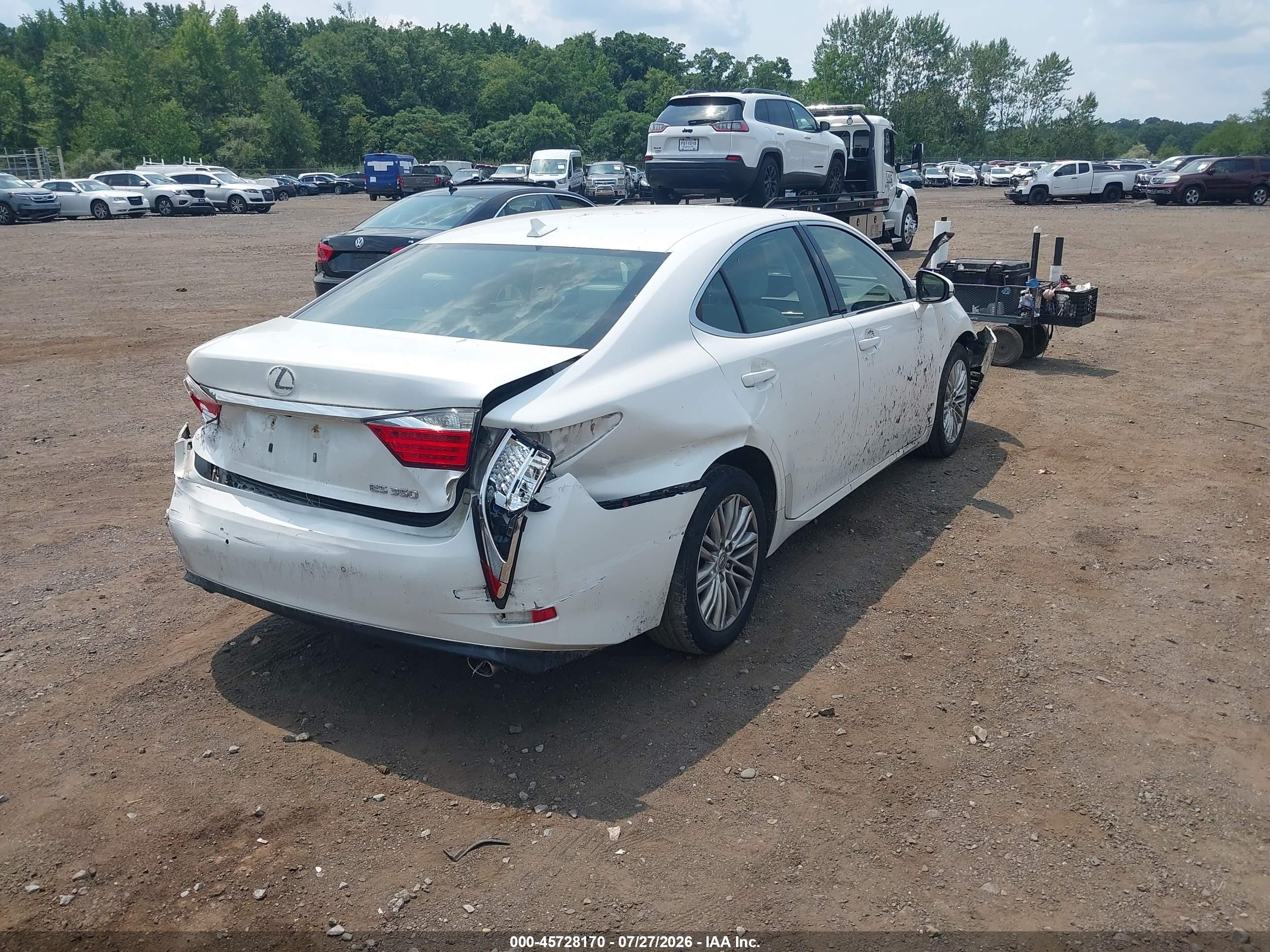2013 Lexus Es 350   White vin: JTHBK1GG8D2079132