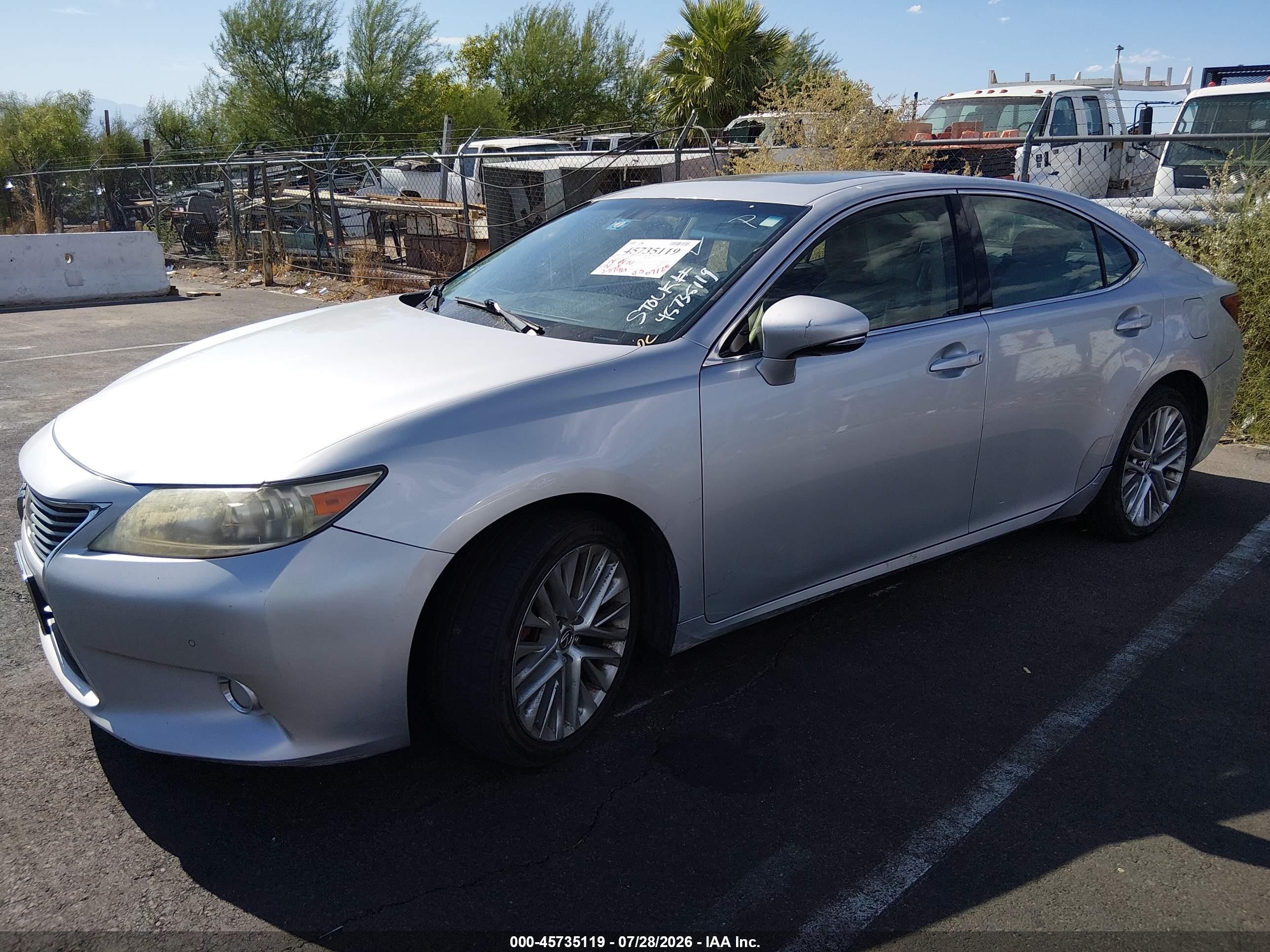 2013 Lexus Es 350   Silver vin: JTHBK1GG8D2080359