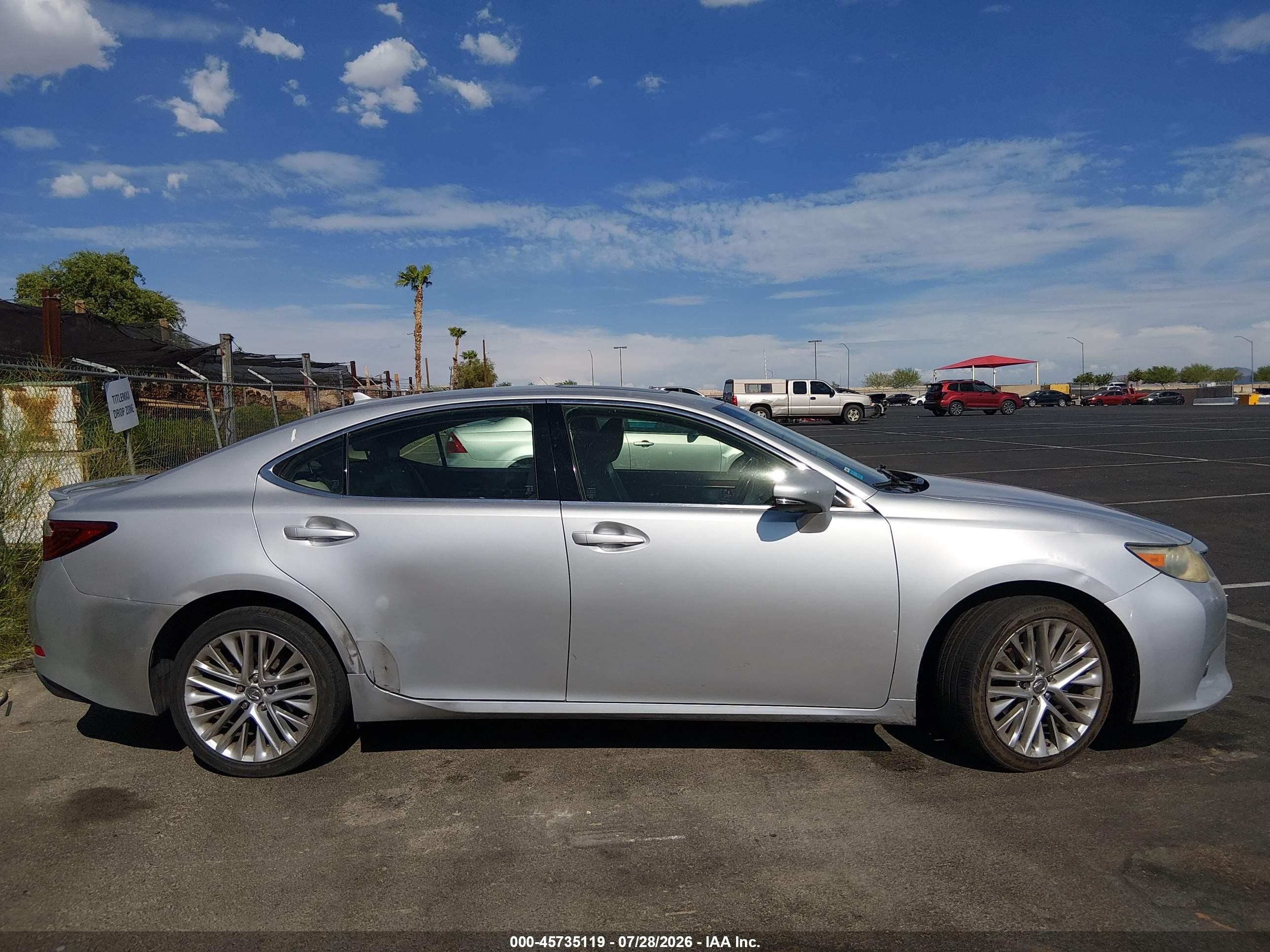 2013 Lexus Es 350   Silver vin: JTHBK1GG8D2080359
