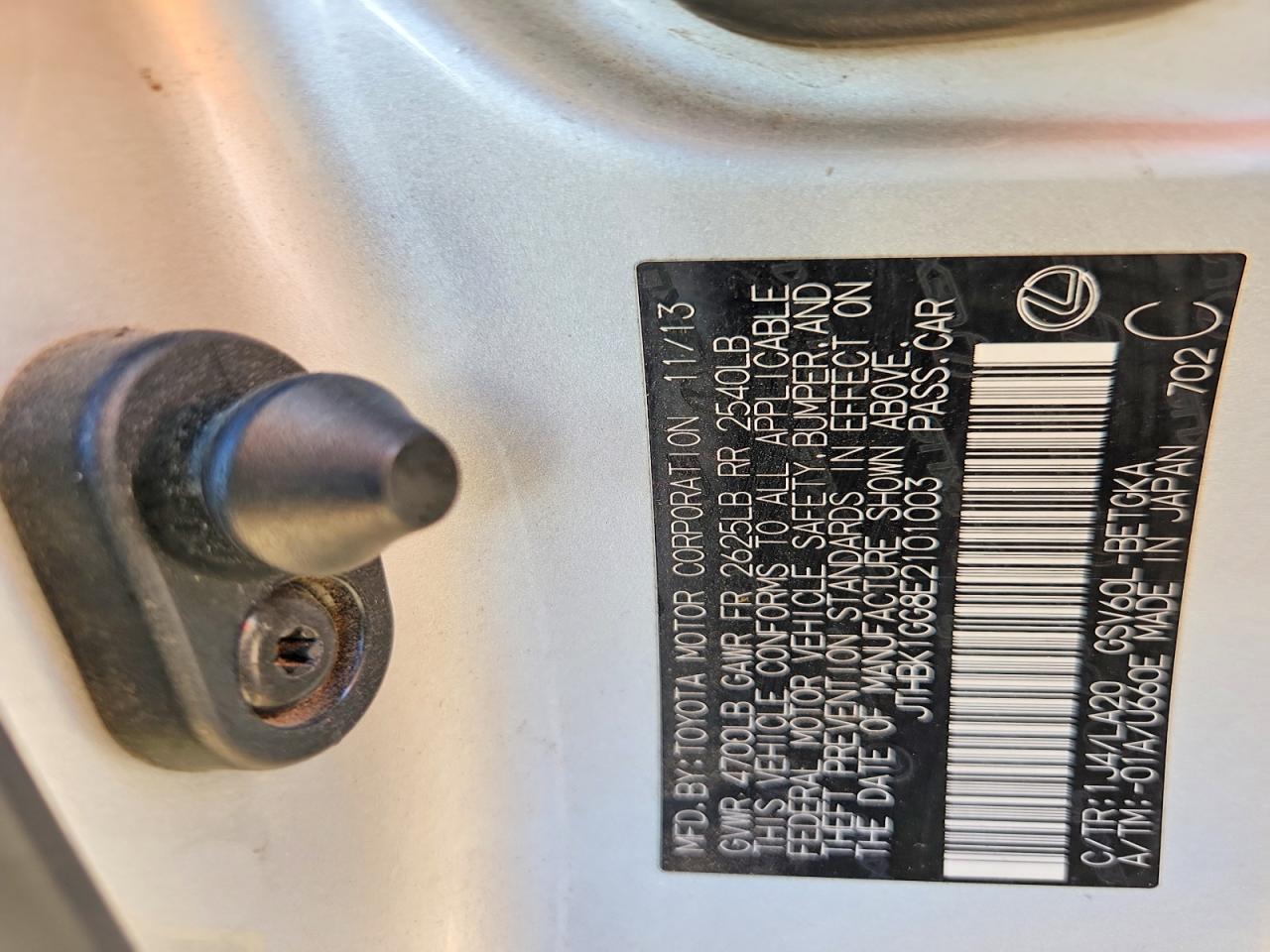 2014 Lexus Es 350 Silver vin: JTHBK1GG8E2101003