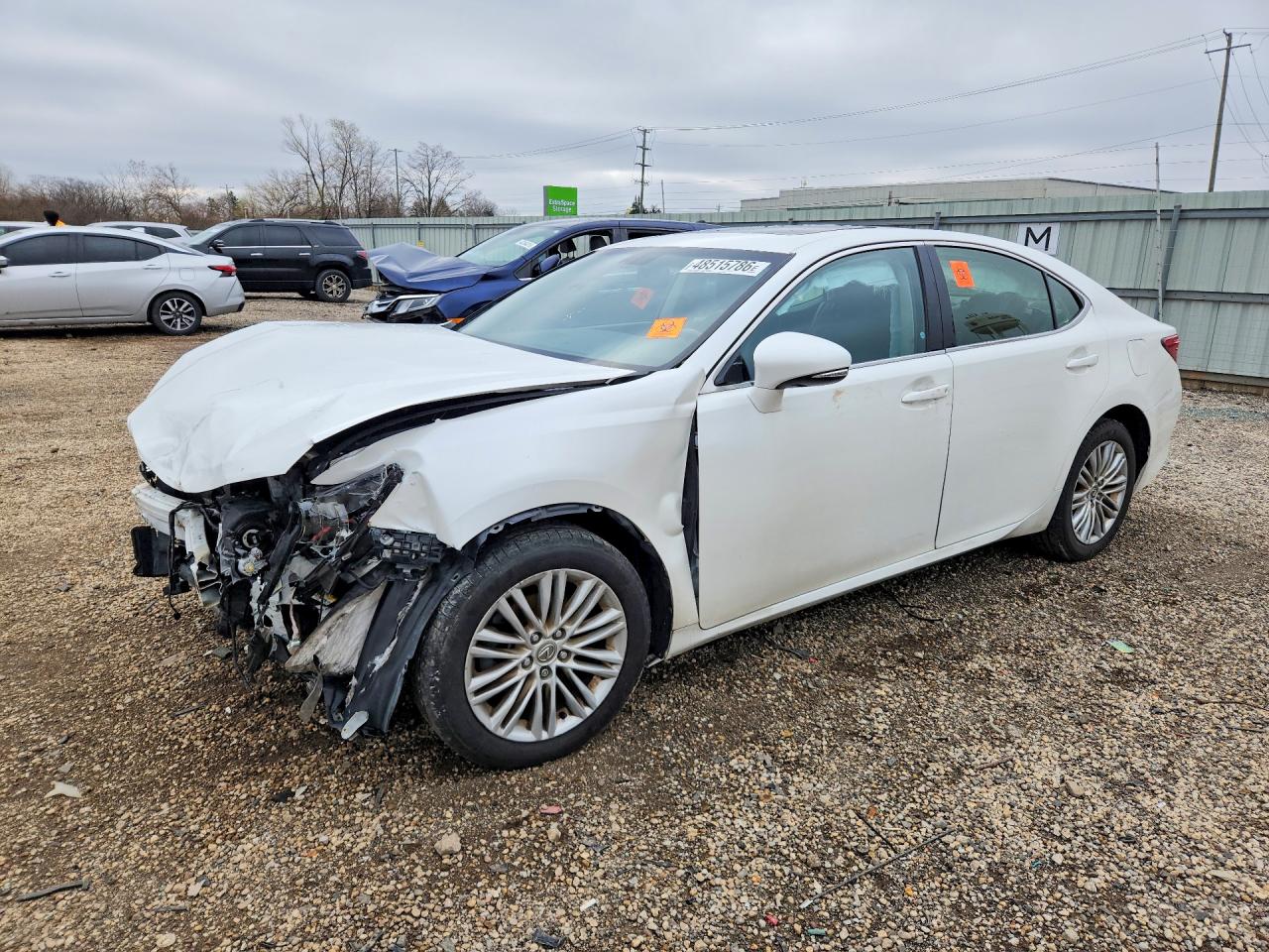 2014 Lexus Es 350 Base White vin: JTHBK1GG8E2110459