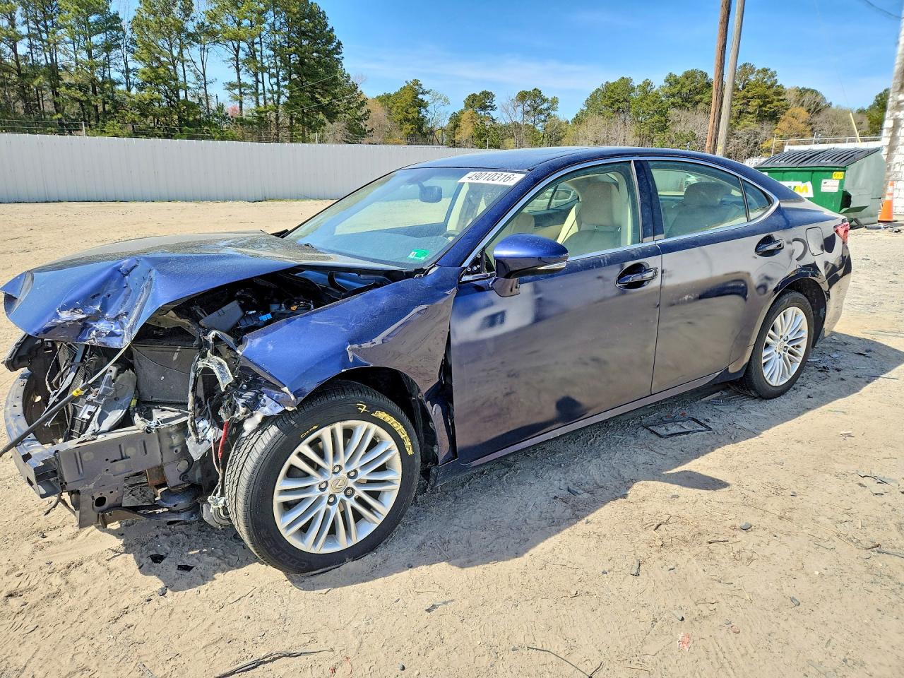 2014 Lexus Es 350 Base Blue vin: JTHBK1GG8E2124331
