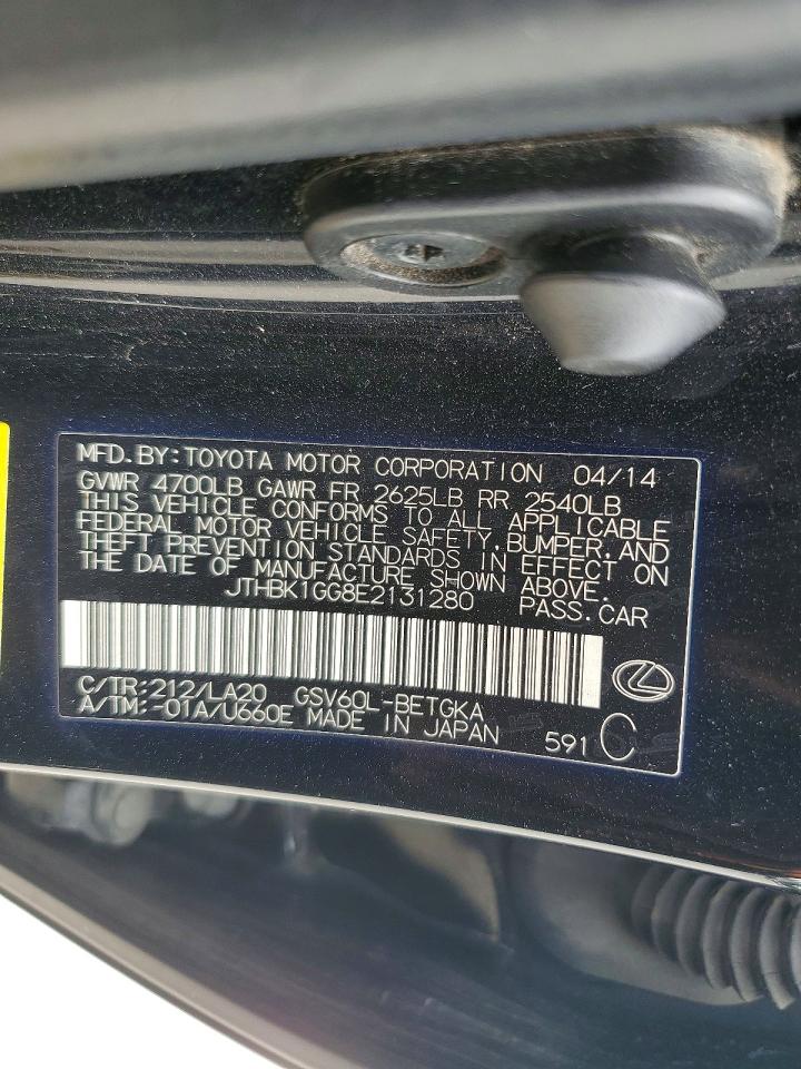 2014 Lexus Es 350 Black vin: JTHBK1GG8E2131280
