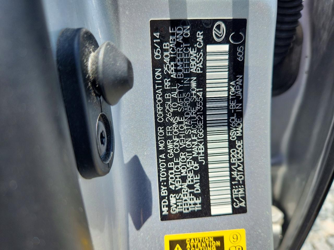 2014 Lexus Es 350 Silver vin: JTHBK1GG8E2135541