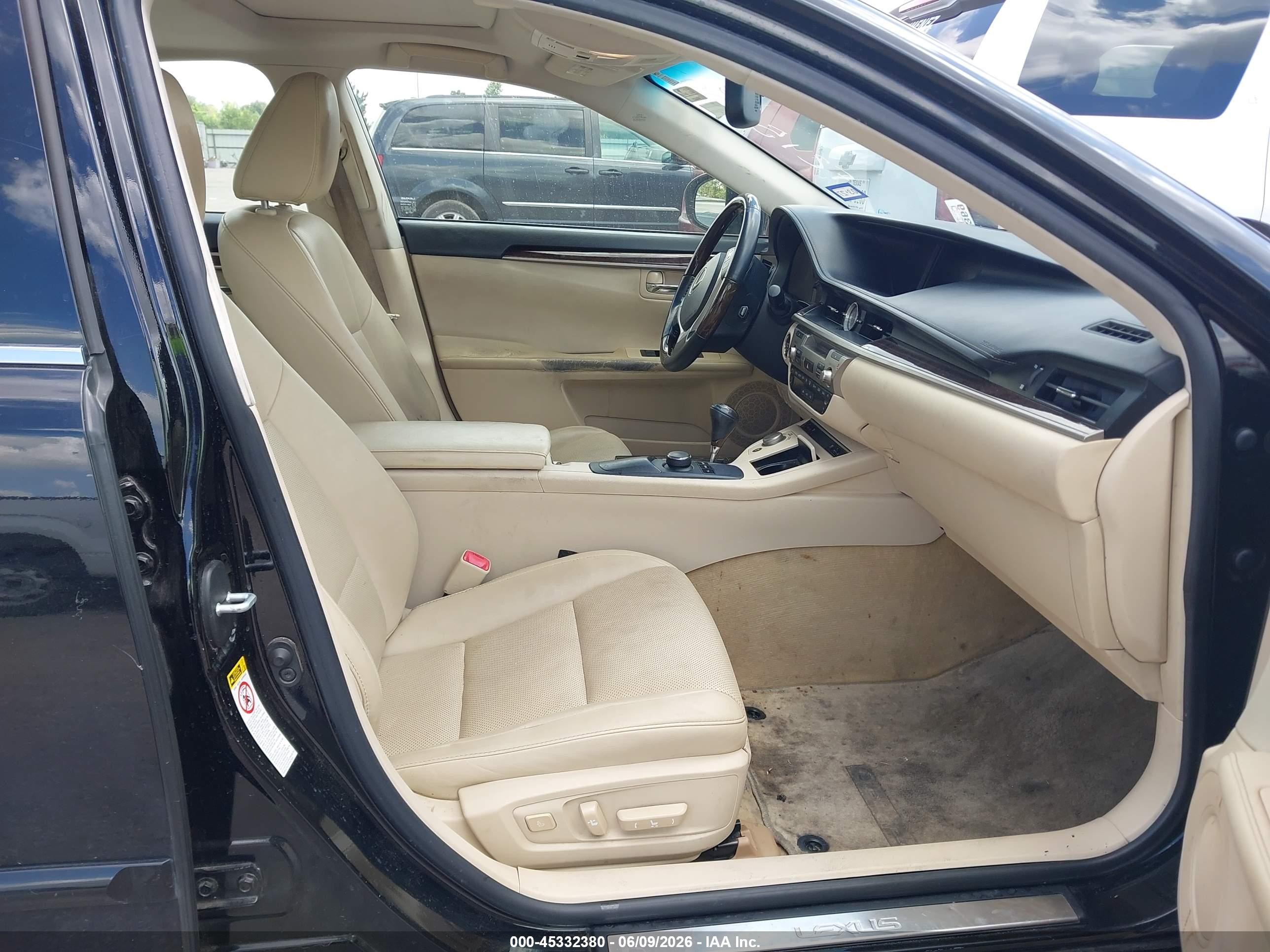 2015 Lexus Es 350   Black vin: JTHBK1GG8F2156097