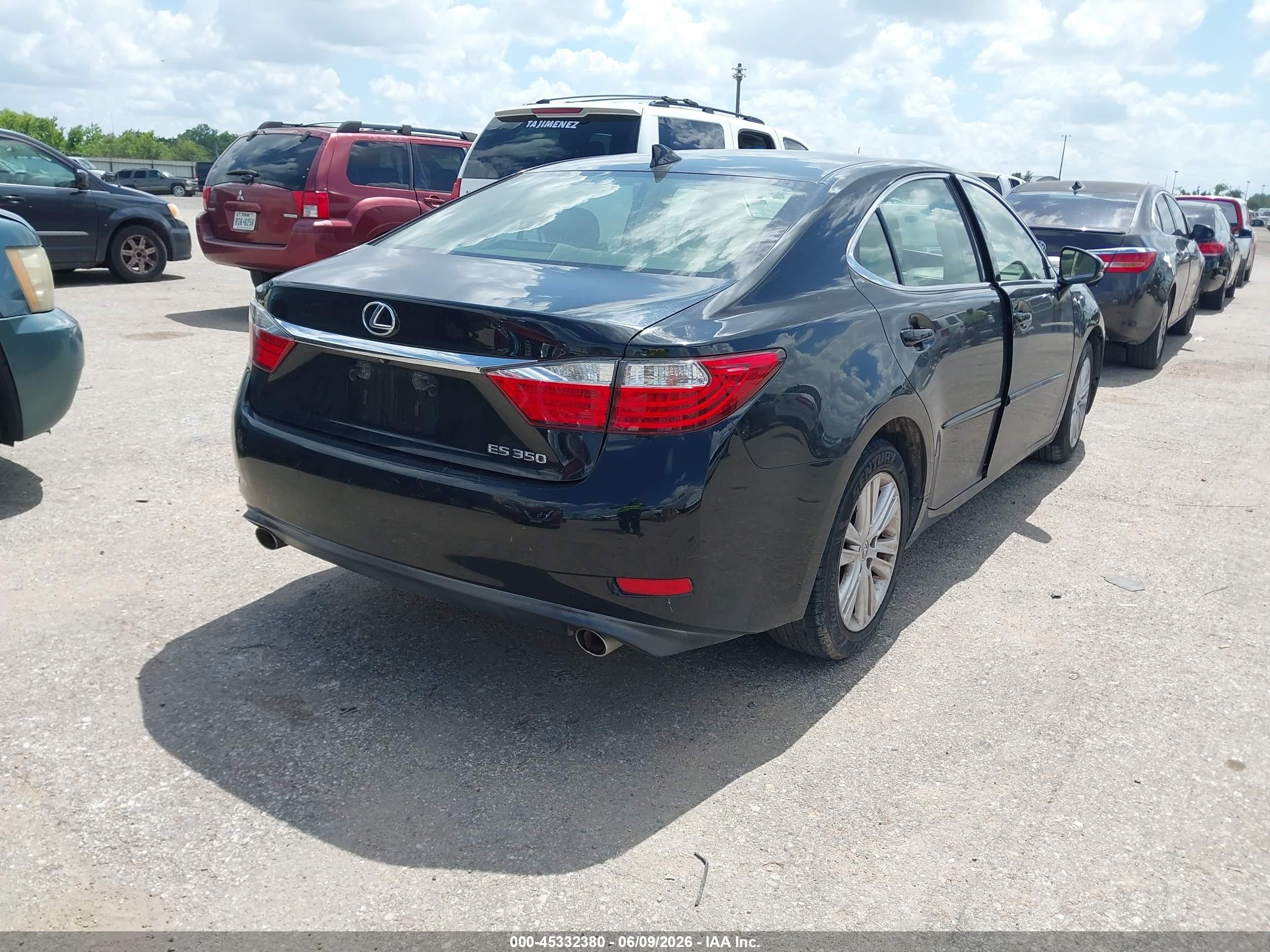 2015 Lexus Es 350   Black vin: JTHBK1GG8F2156097