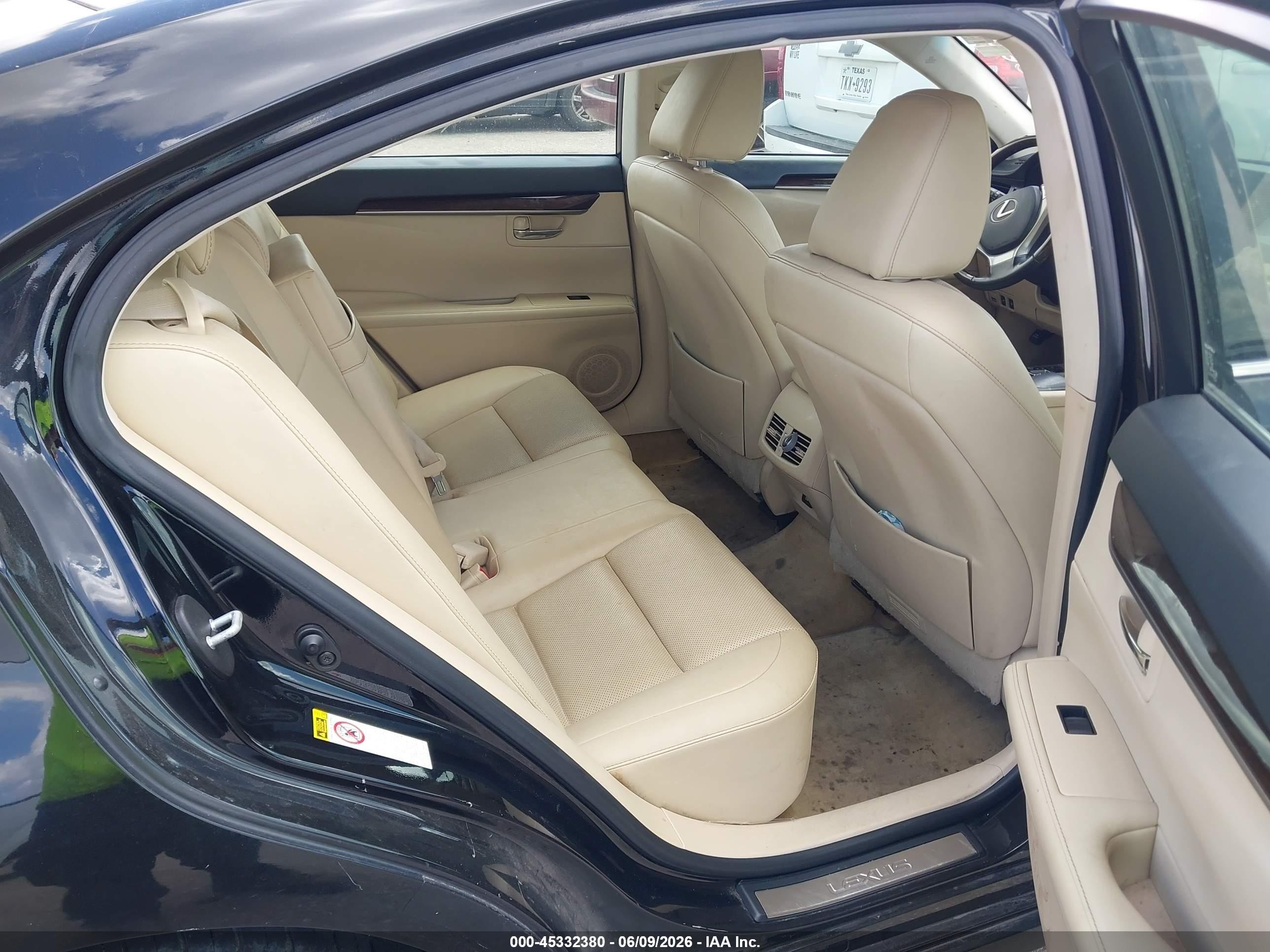 2015 Lexus Es 350   Black vin: JTHBK1GG8F2156097