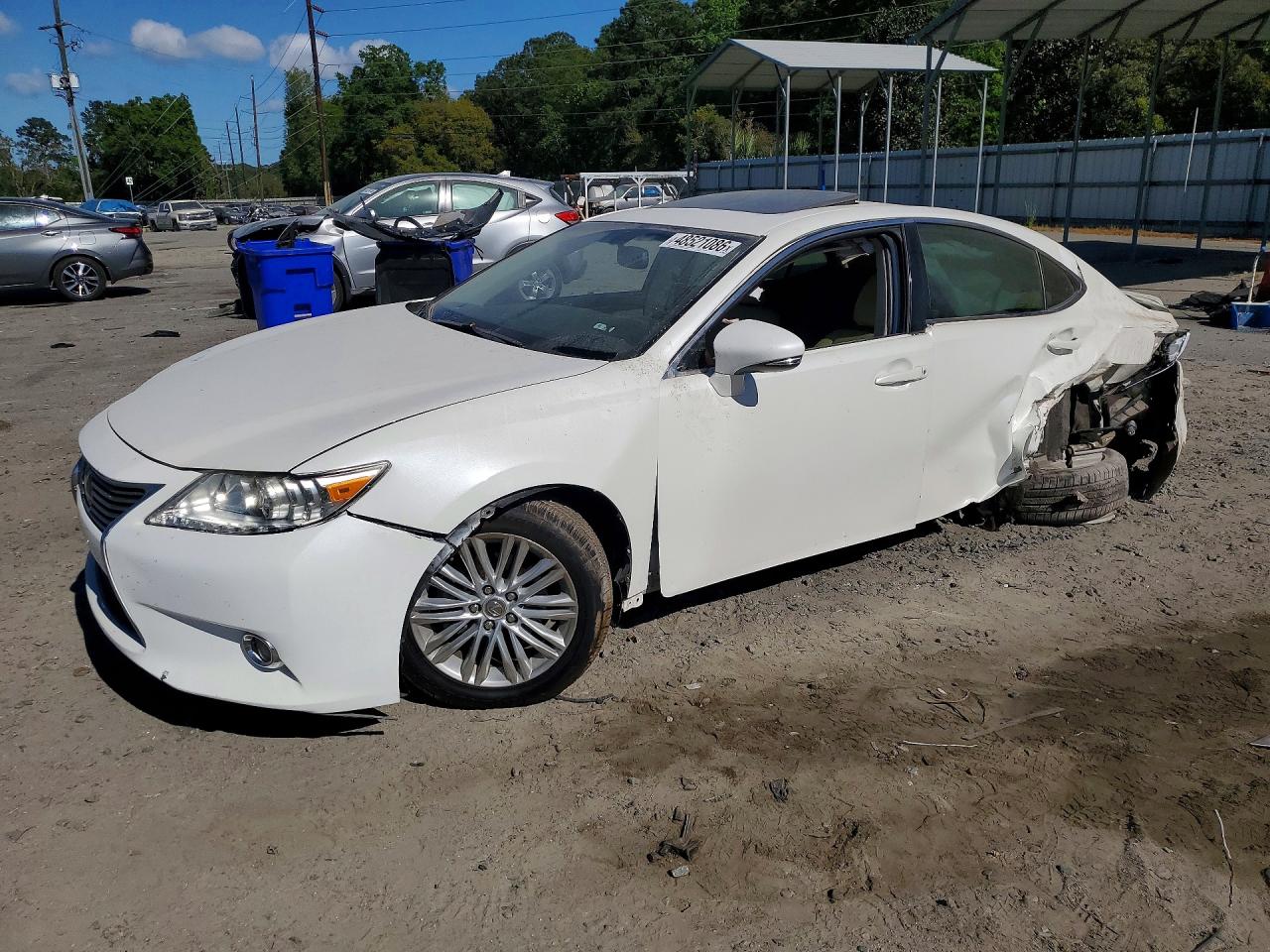 2015 Lexus Es 350 Base White vin: JTHBK1GG8F2201927