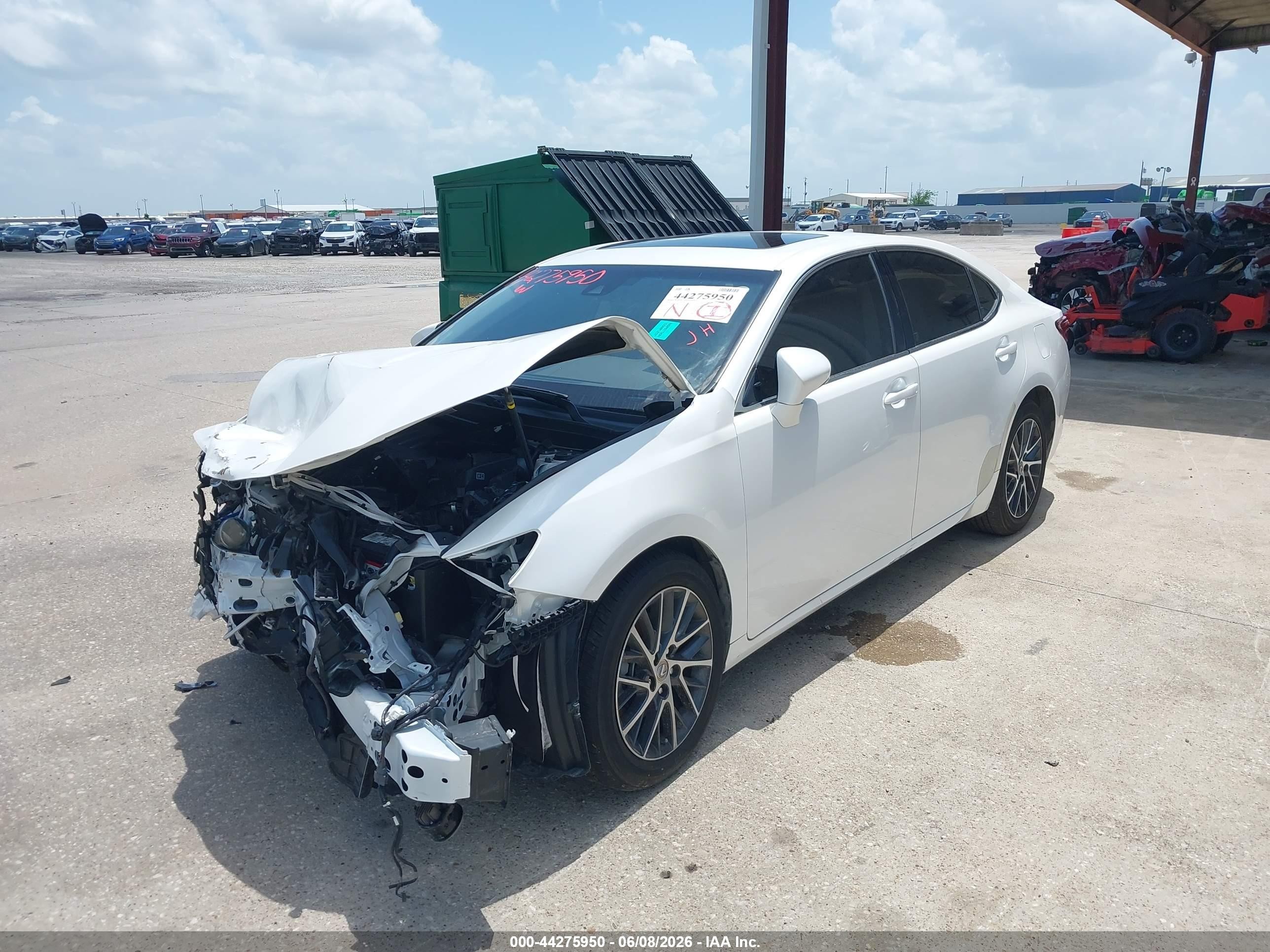 2016 Lexus Es 350   White vin: JTHBK1GG8G2236159