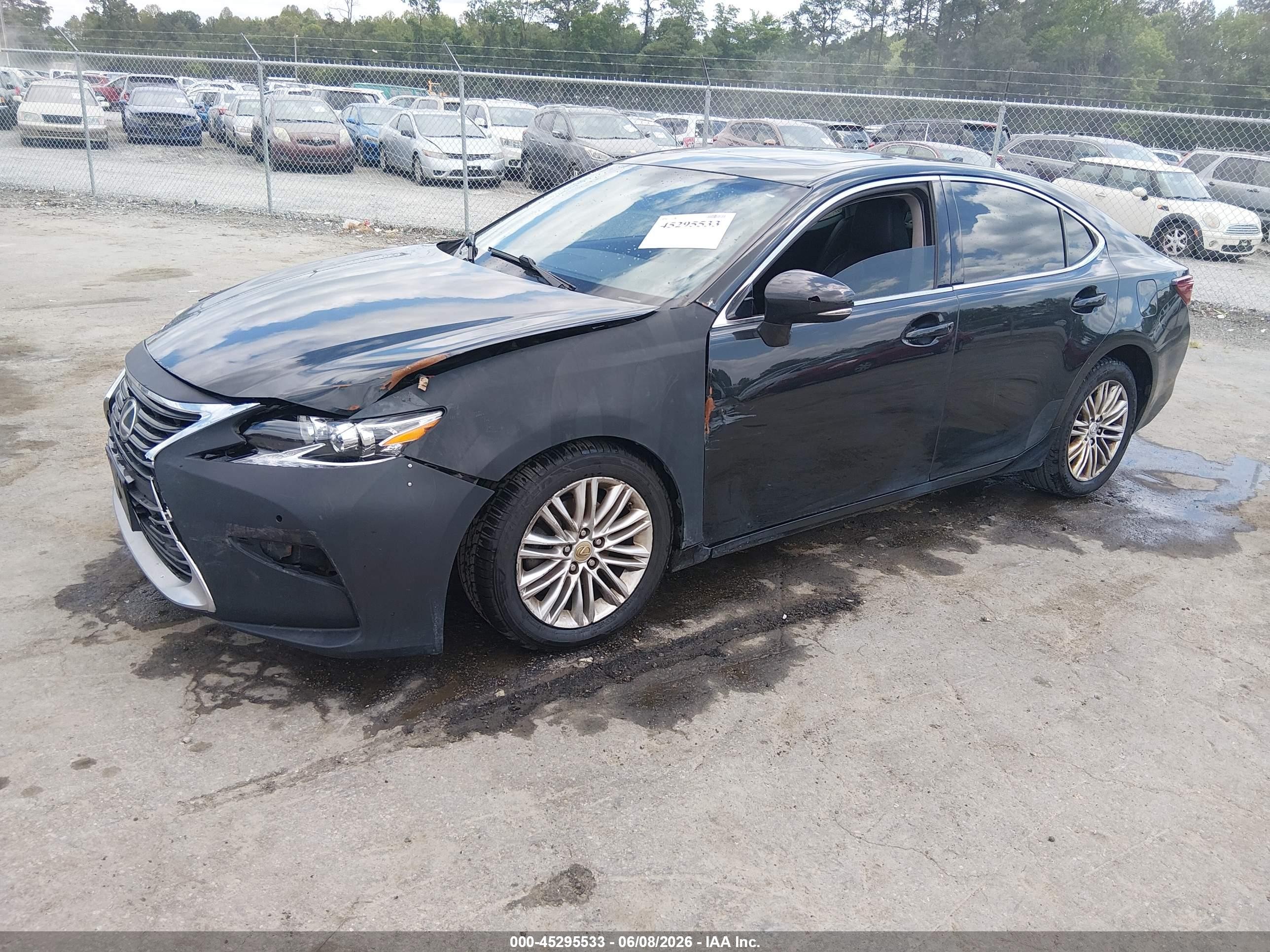 2016 Lexus Es 350 Black vin: JTHBK1GG8G2238381