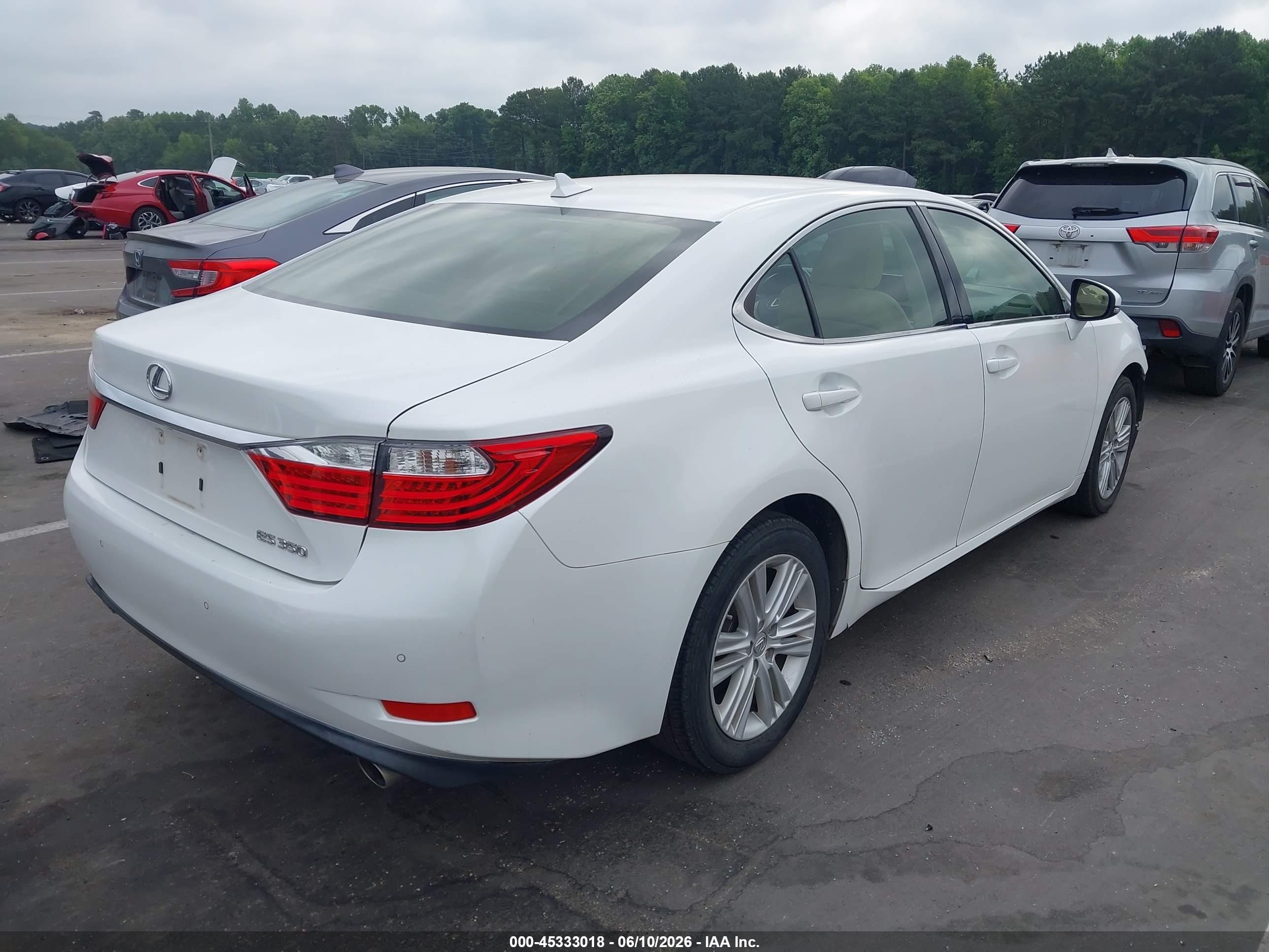 2013 Lexus Es 350   White vin: JTHBK1GG9D2017299