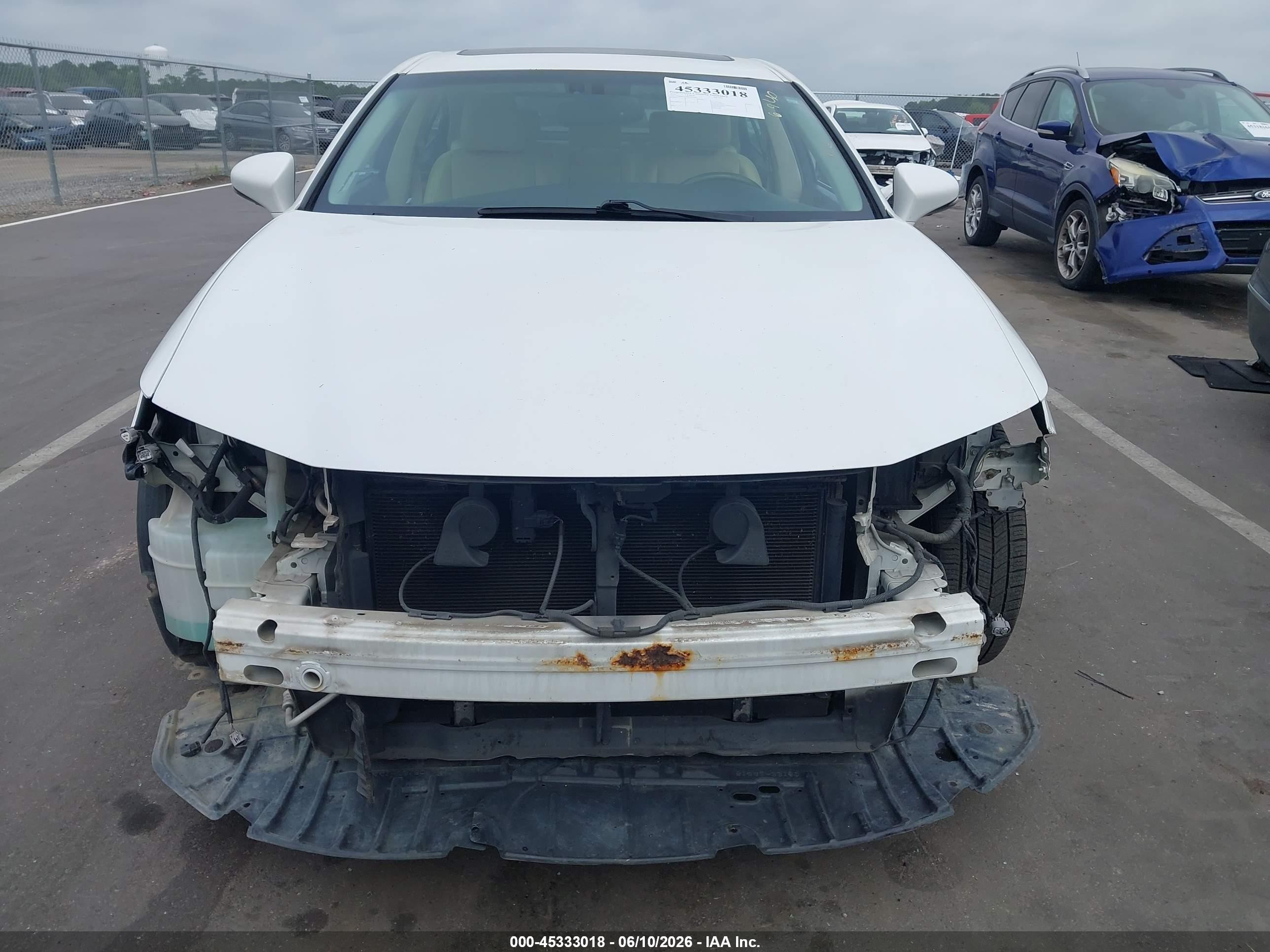 2013 Lexus Es 350   White vin: JTHBK1GG9D2017299