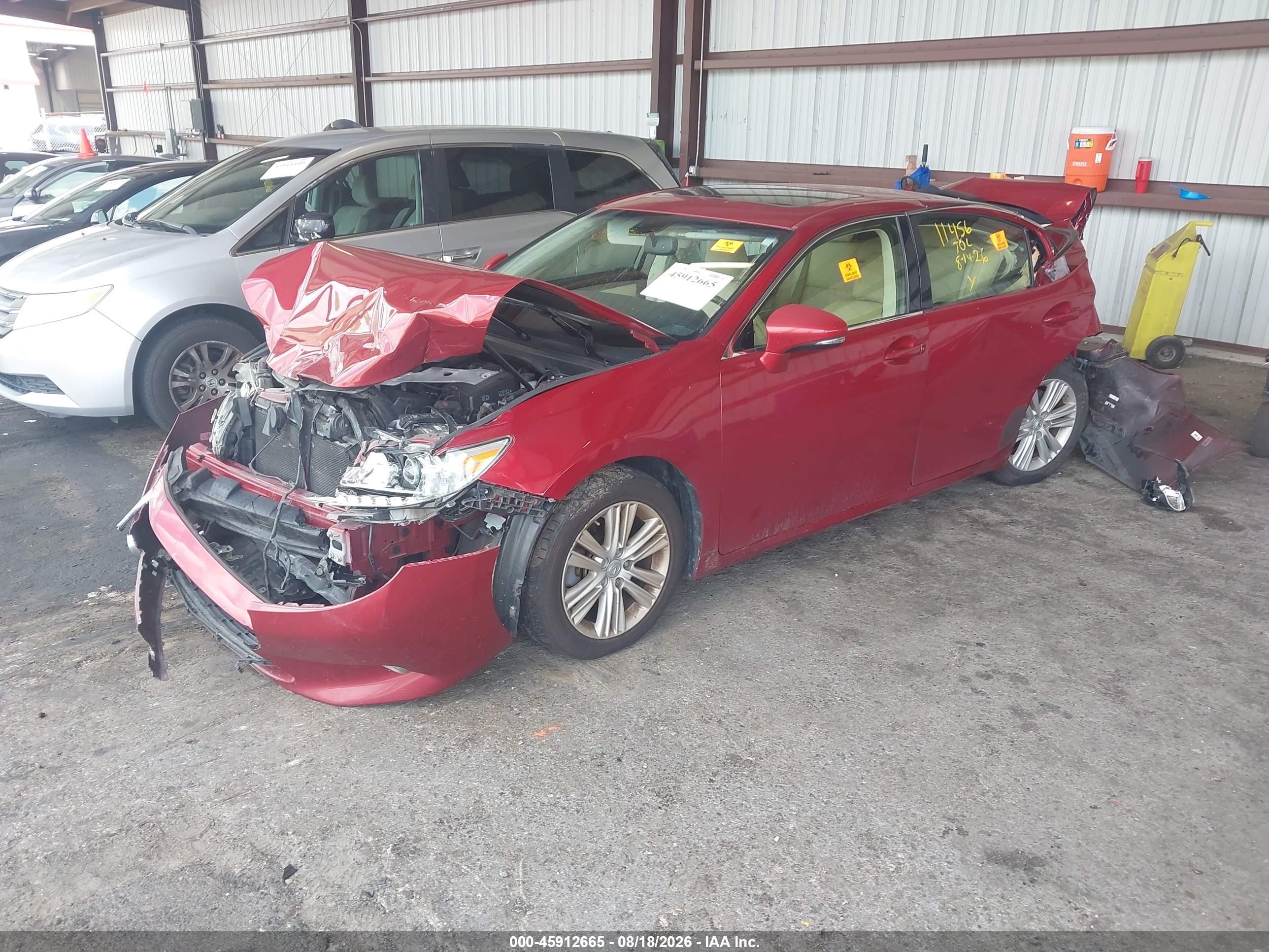 2013 Lexus Es 350   Burgundy vin: JTHBK1GG9D2052392