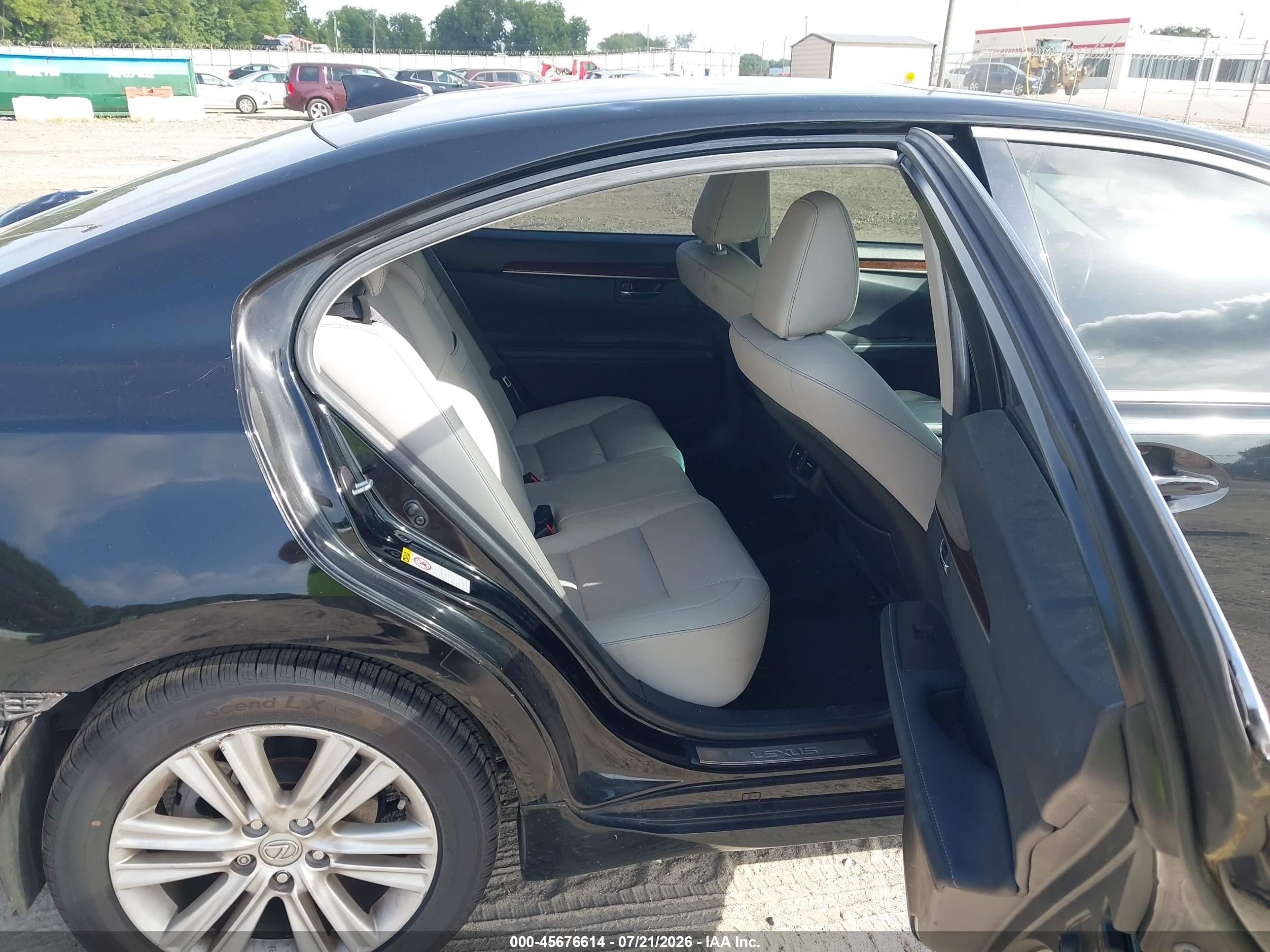 2015 Lexus Es 350   Black vin: JTHBK1GG9F2198441