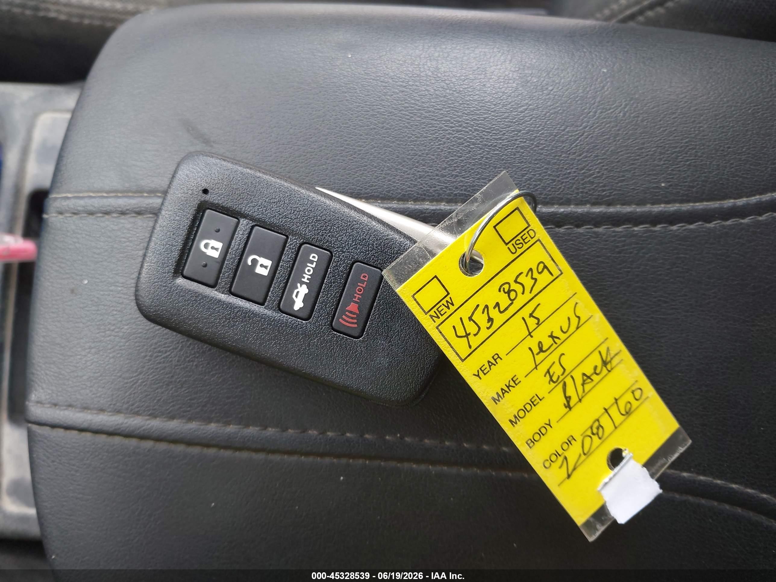 2015 Lexus Es 350   Black vin: JTHBK1GG9F2208160