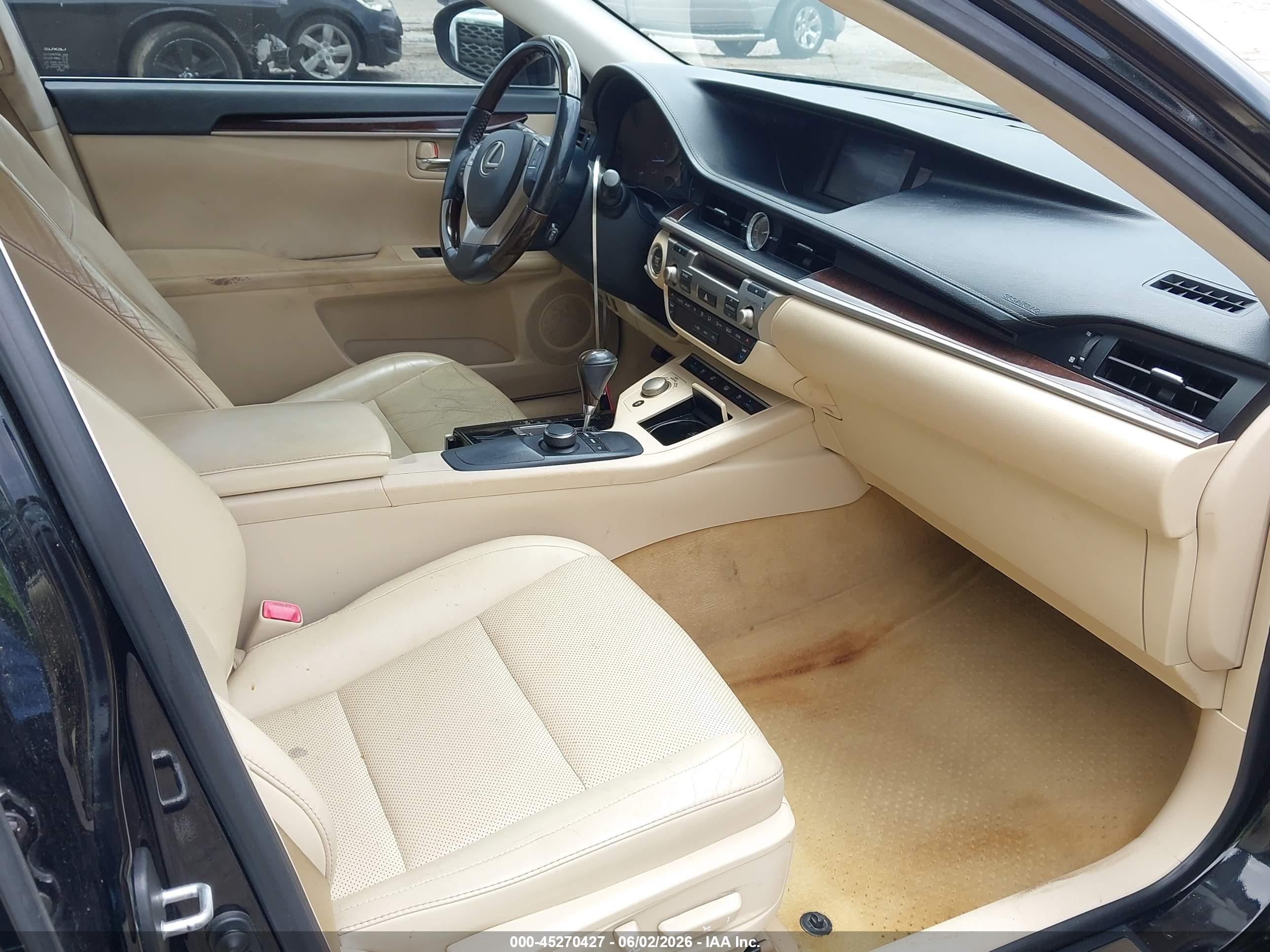 2013 Lexus Es 350 Black vin: JTHBK1GGXD2010037