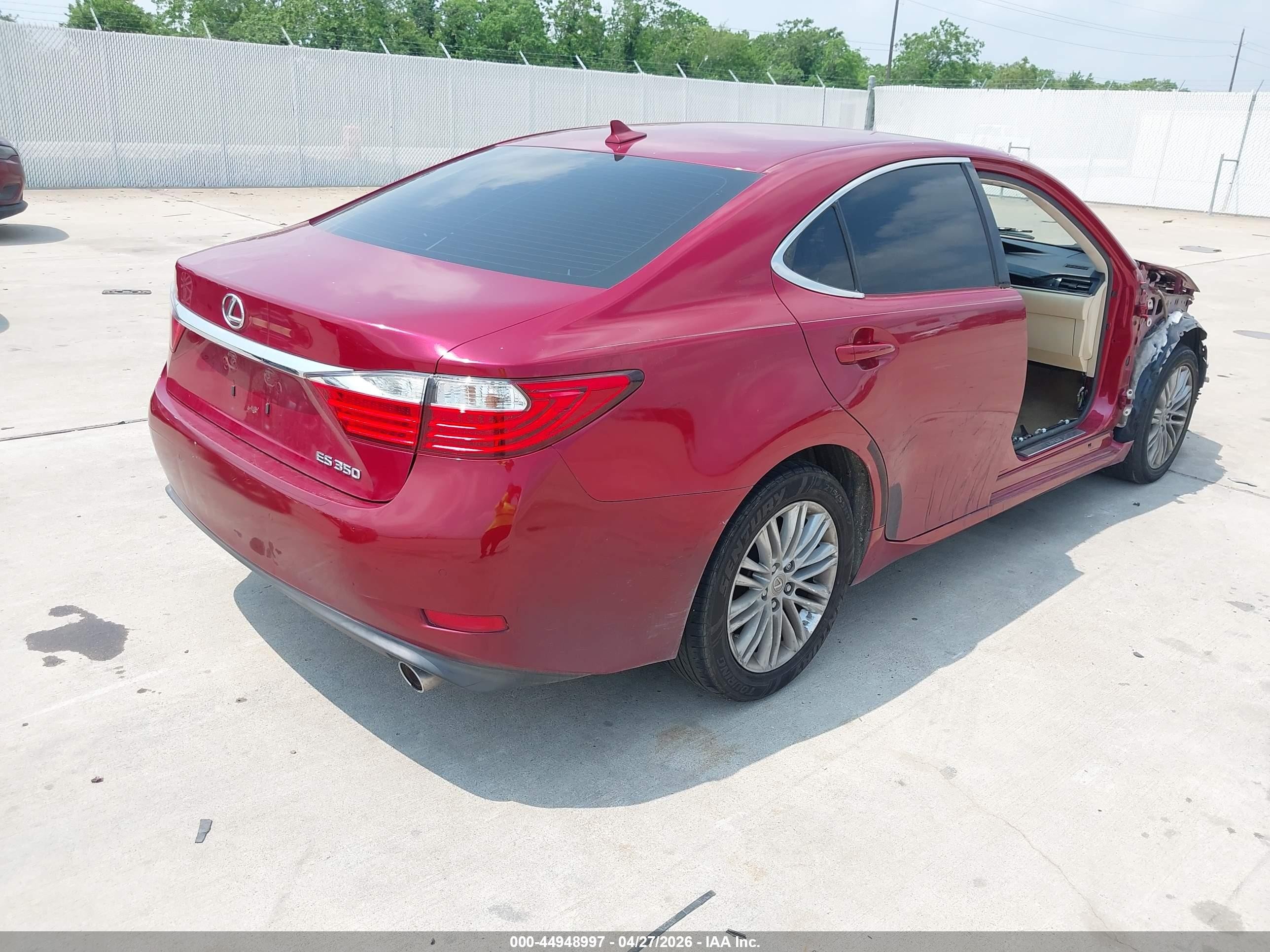 2013 Lexus Es 350   Red vin: JTHBK1GGXD2075714