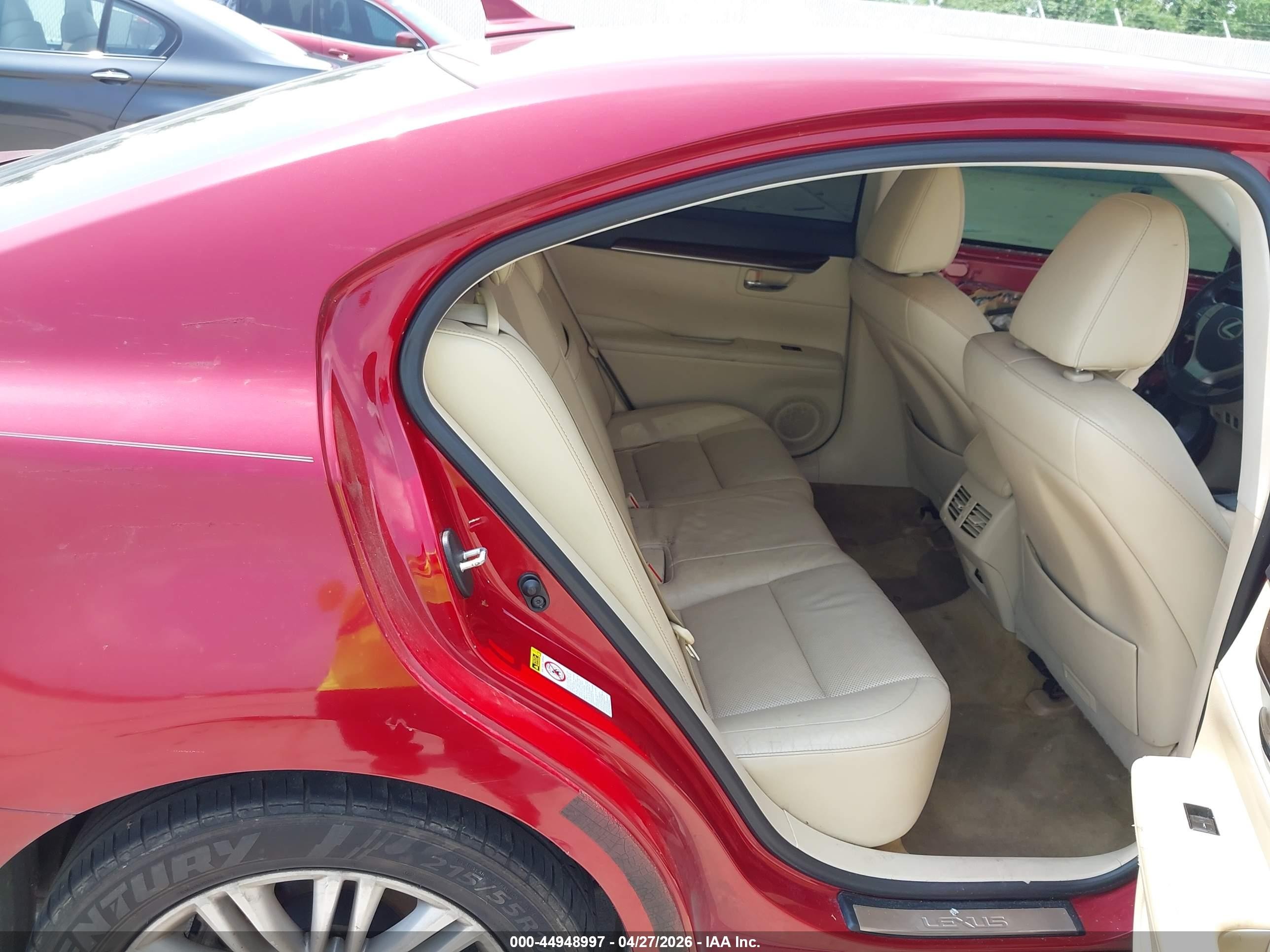 2013 Lexus Es 350   Red vin: JTHBK1GGXD2075714