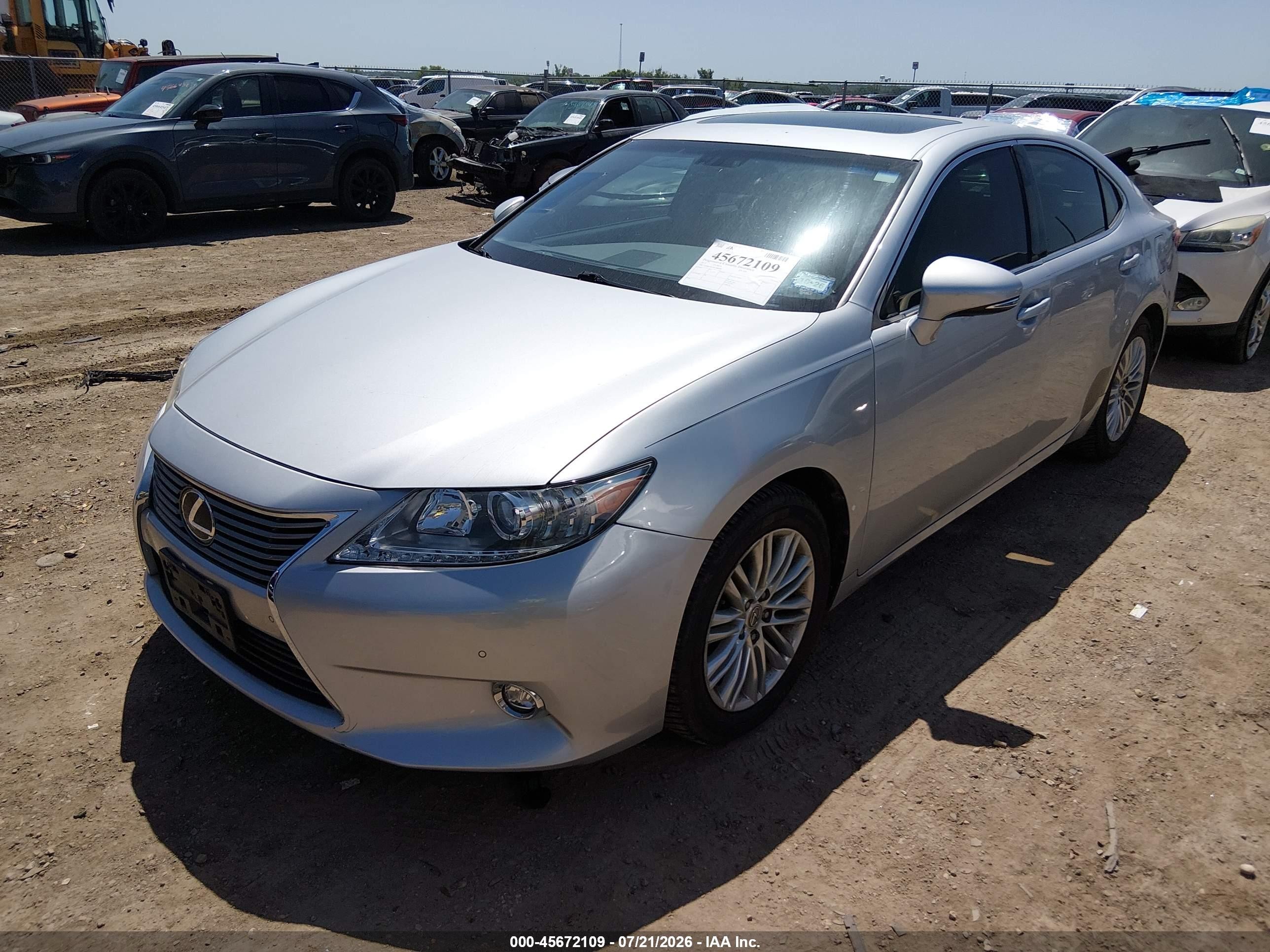 2014 Lexus Es 350   Silver vin: JTHBK1GGXE2093146