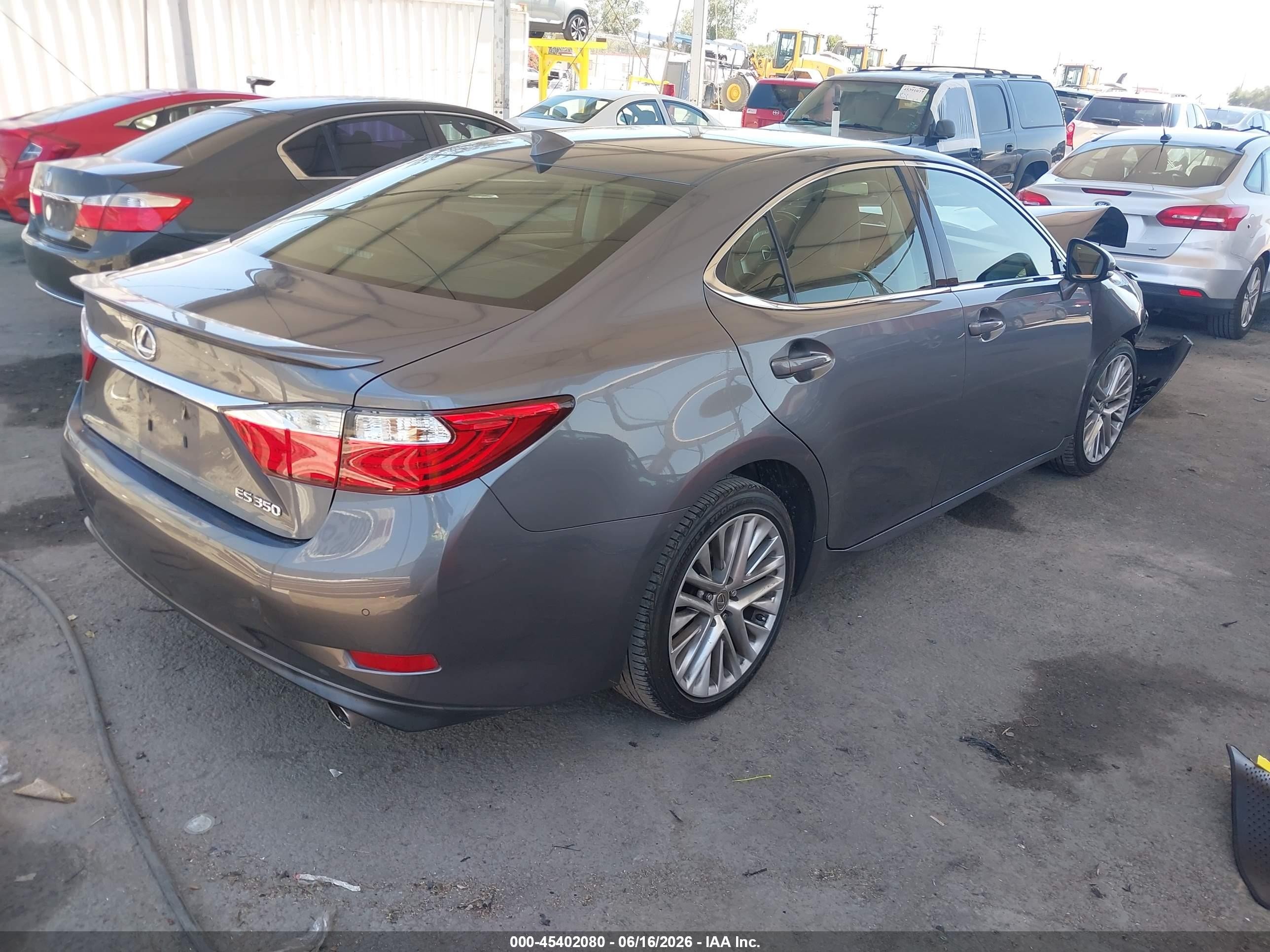 2015 Lexus Es 350 Gray vin: JTHBK1GGXF2201864