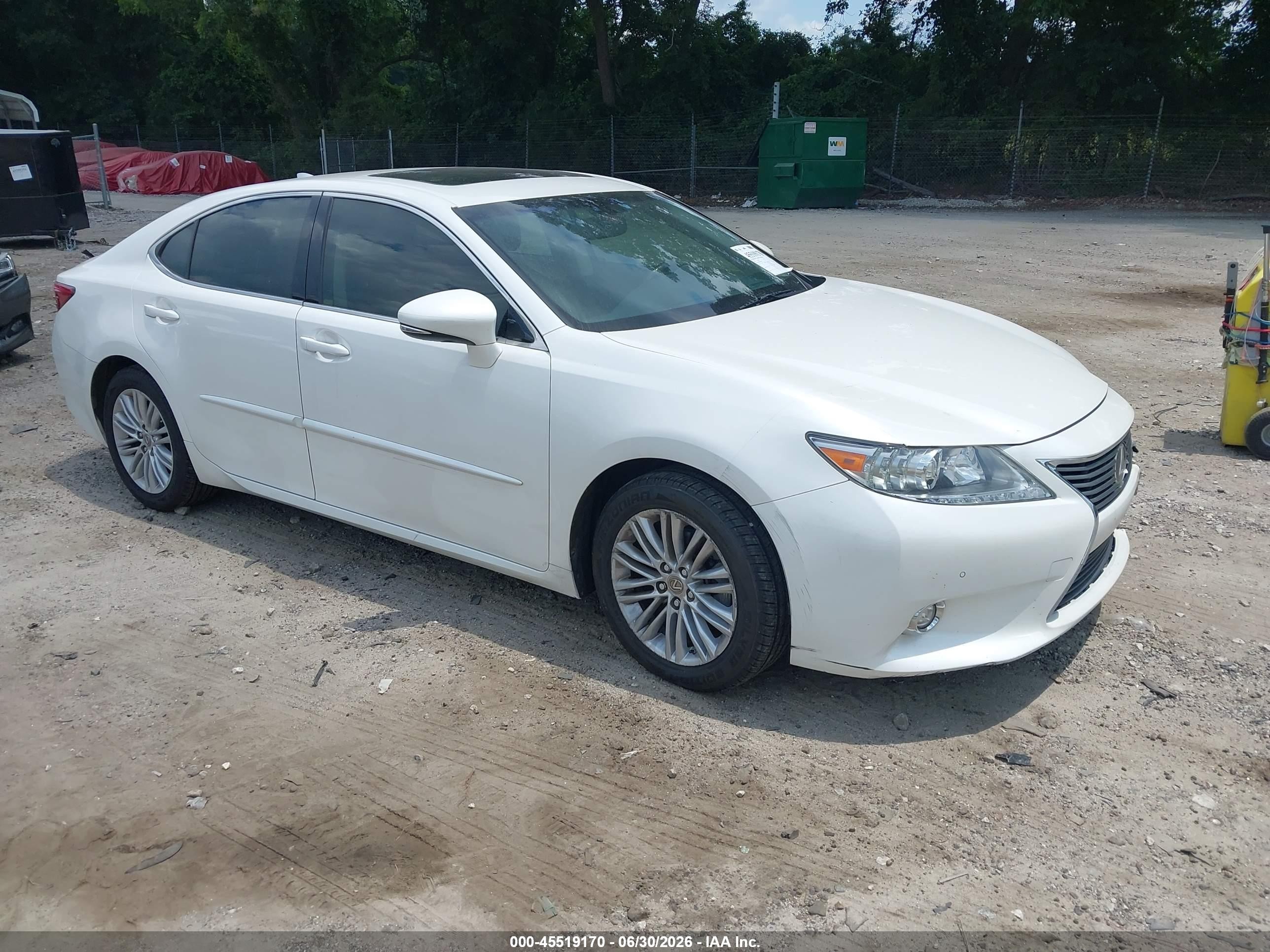 2015 Lexus Es 350   White vin: JTHBK1GGXF2203663