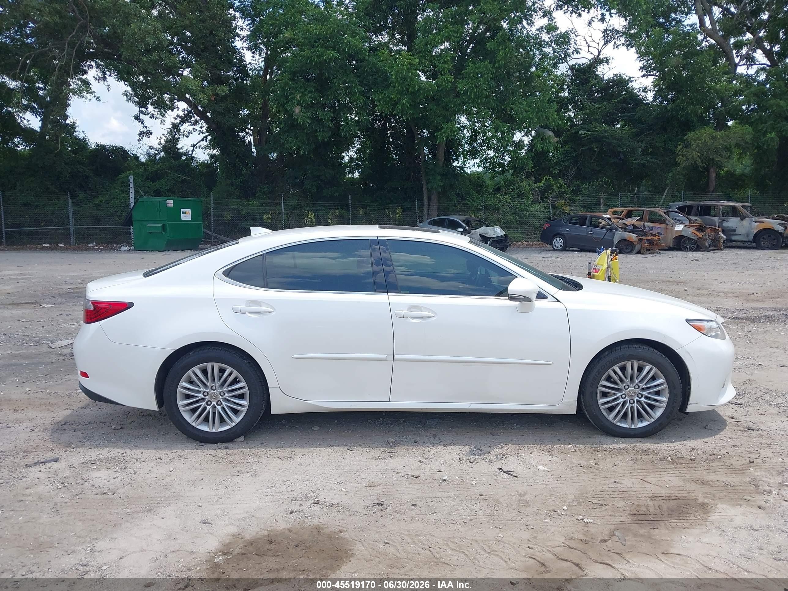 2015 Lexus Es 350   White vin: JTHBK1GGXF2203663